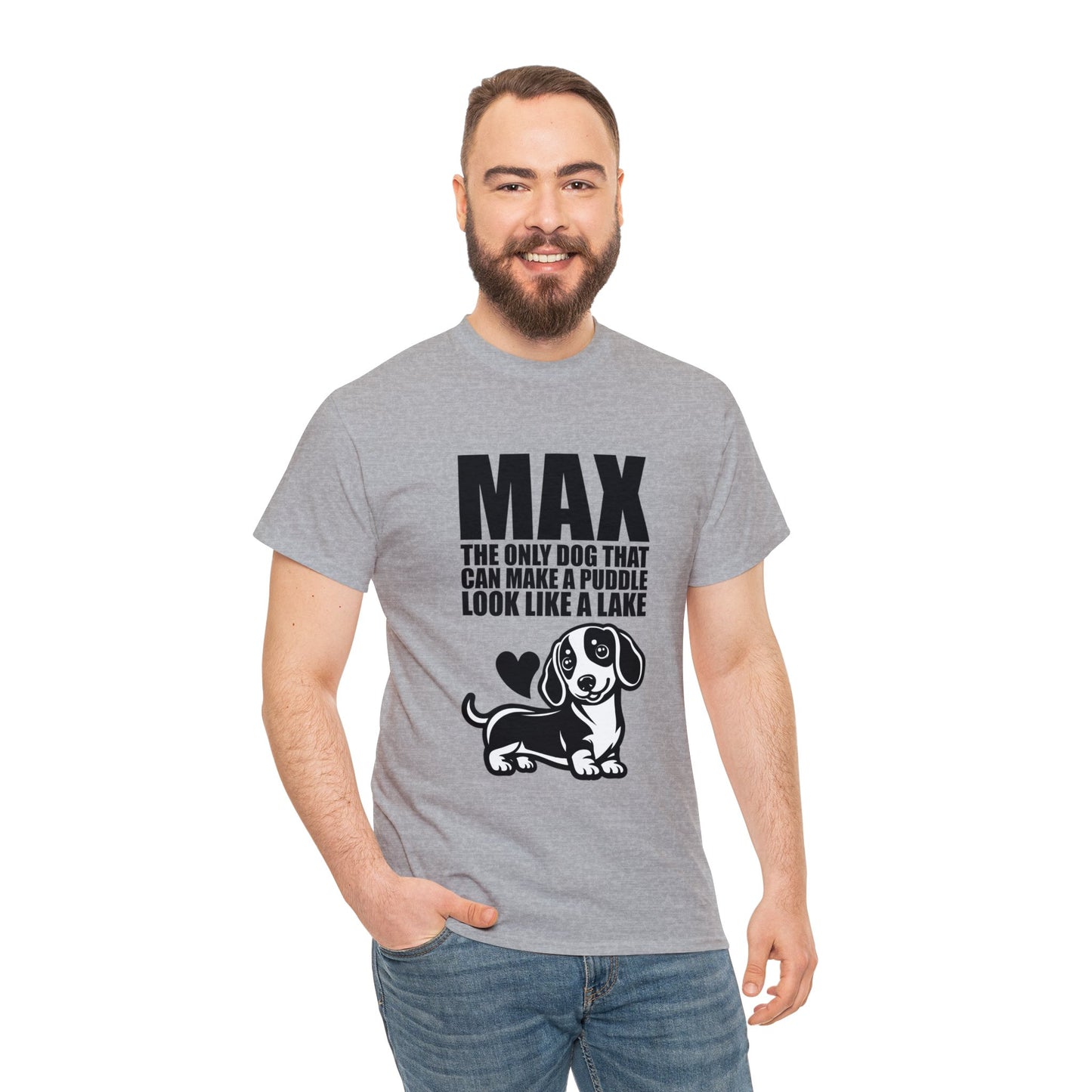 Camiseta personalizada con nombre de perro salchicha