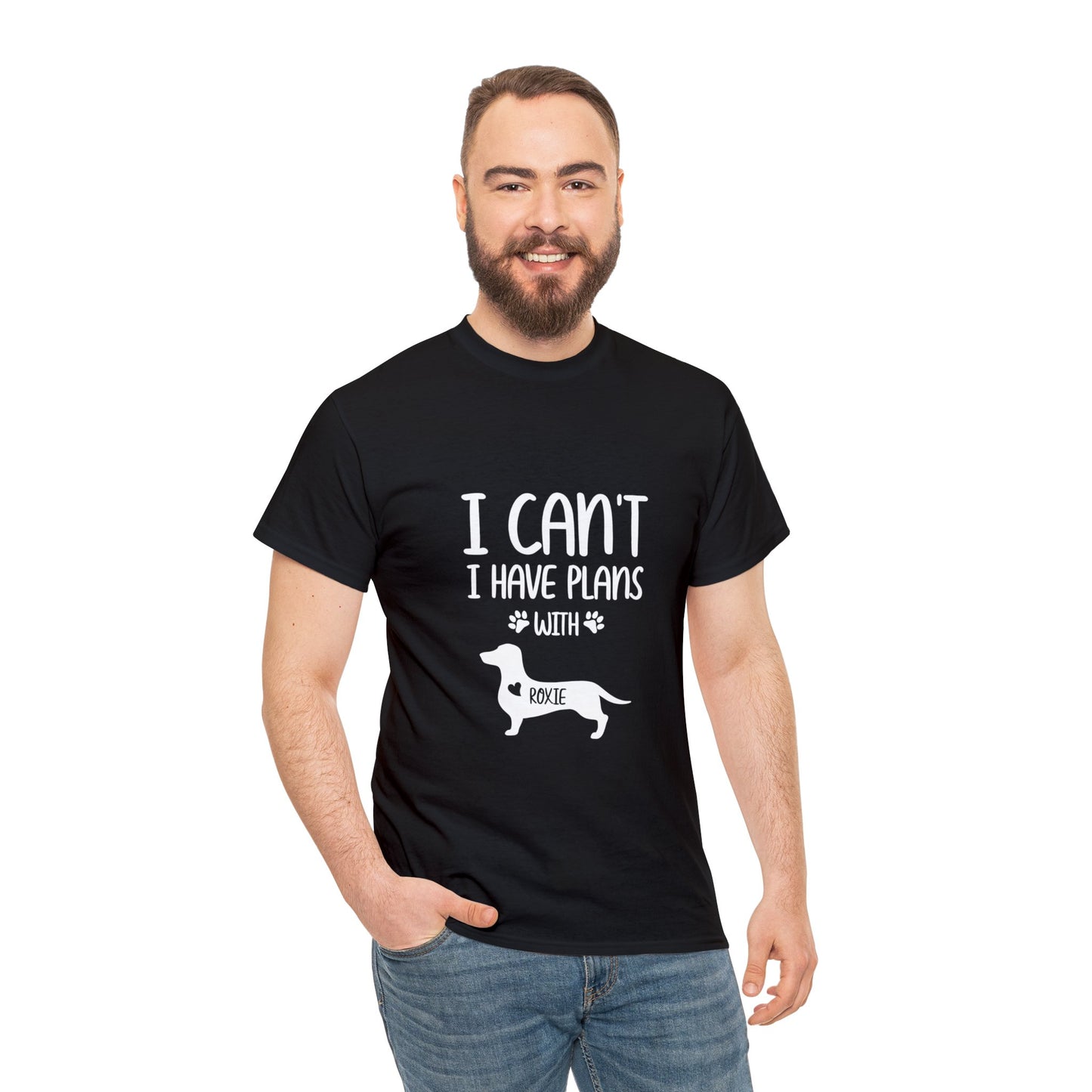 Camiseta personalizada con nombre de perro salchicha