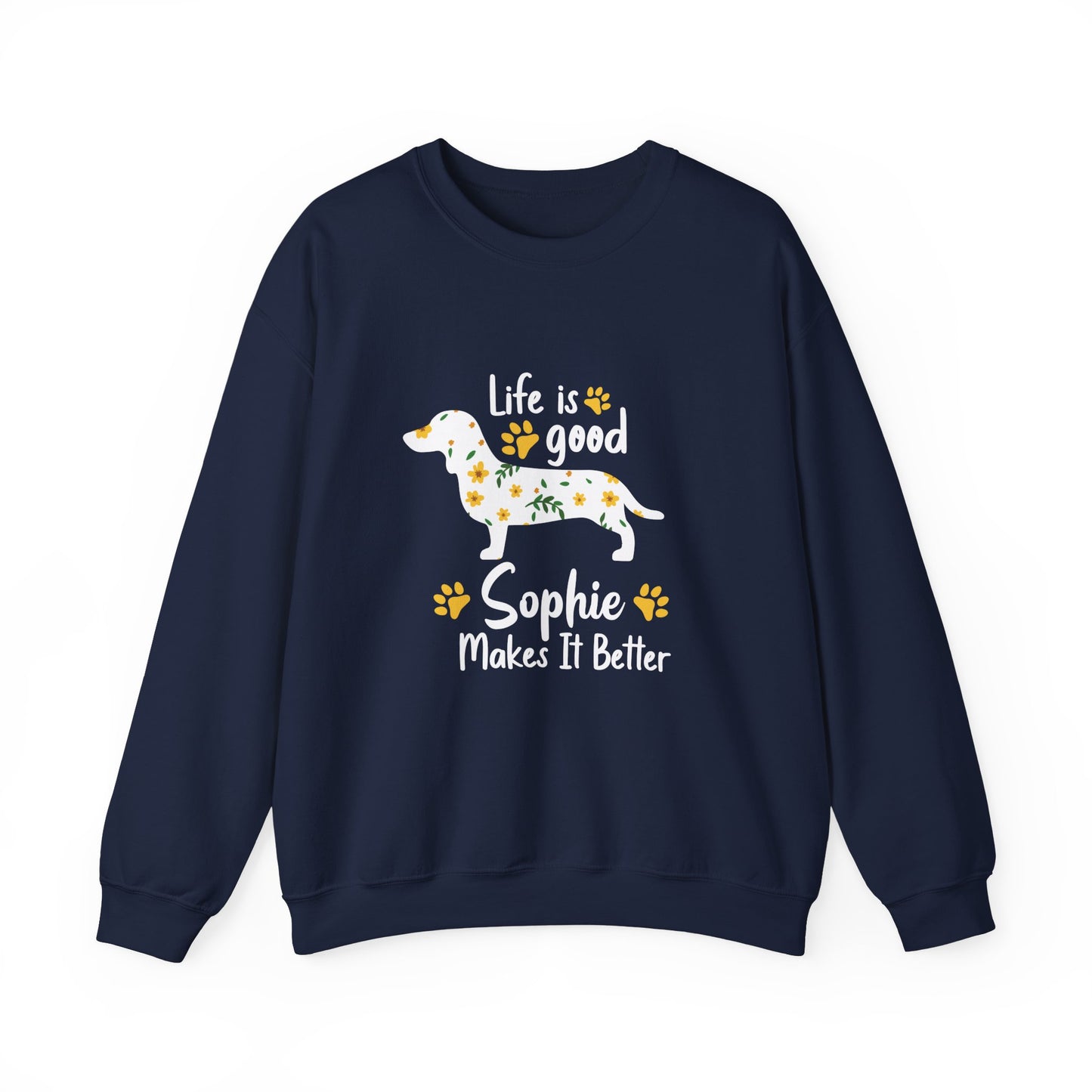 Sudadera personalizada con nombre de perro salchicha - Sudadera unisex