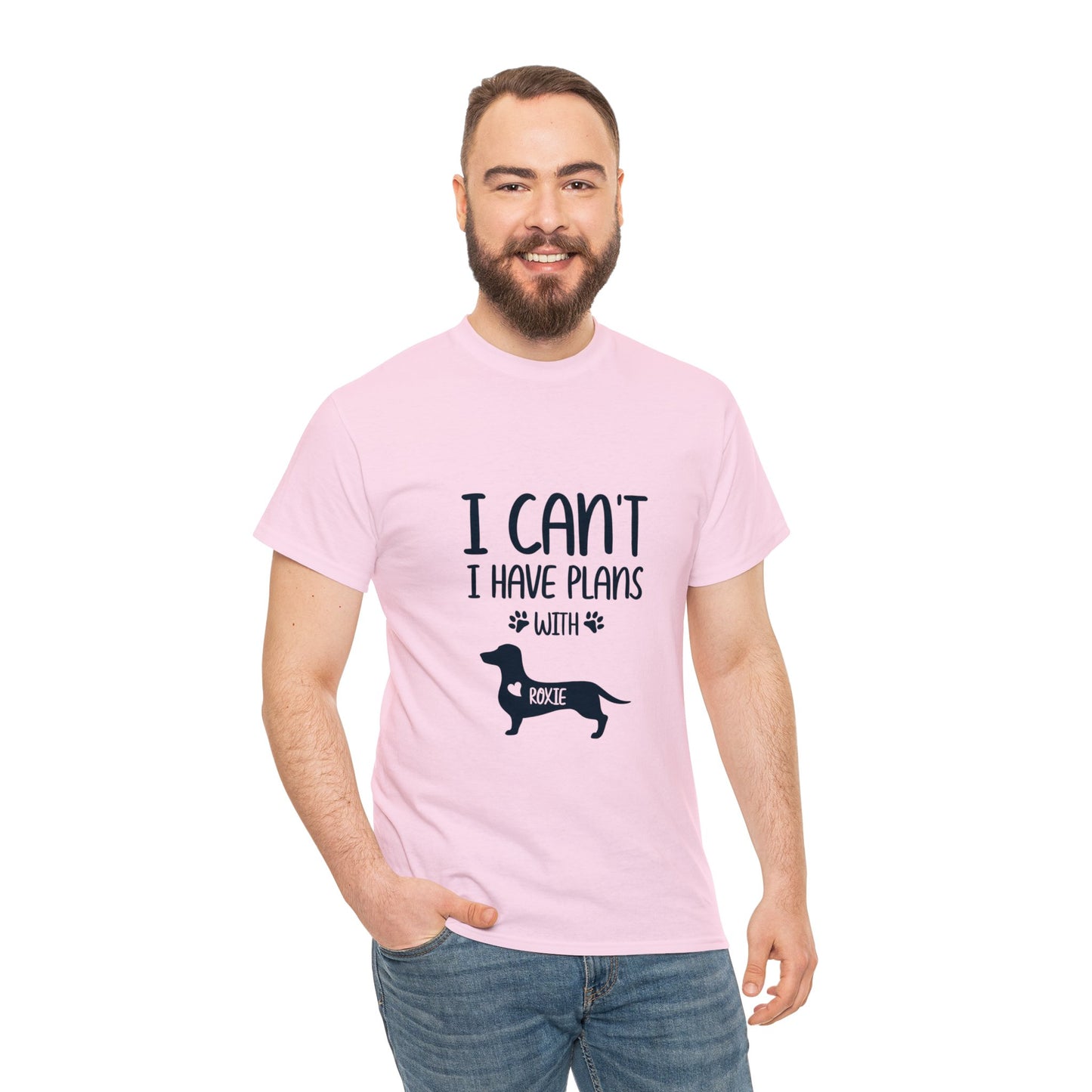 Camiseta personalizada con nombre de perro salchicha