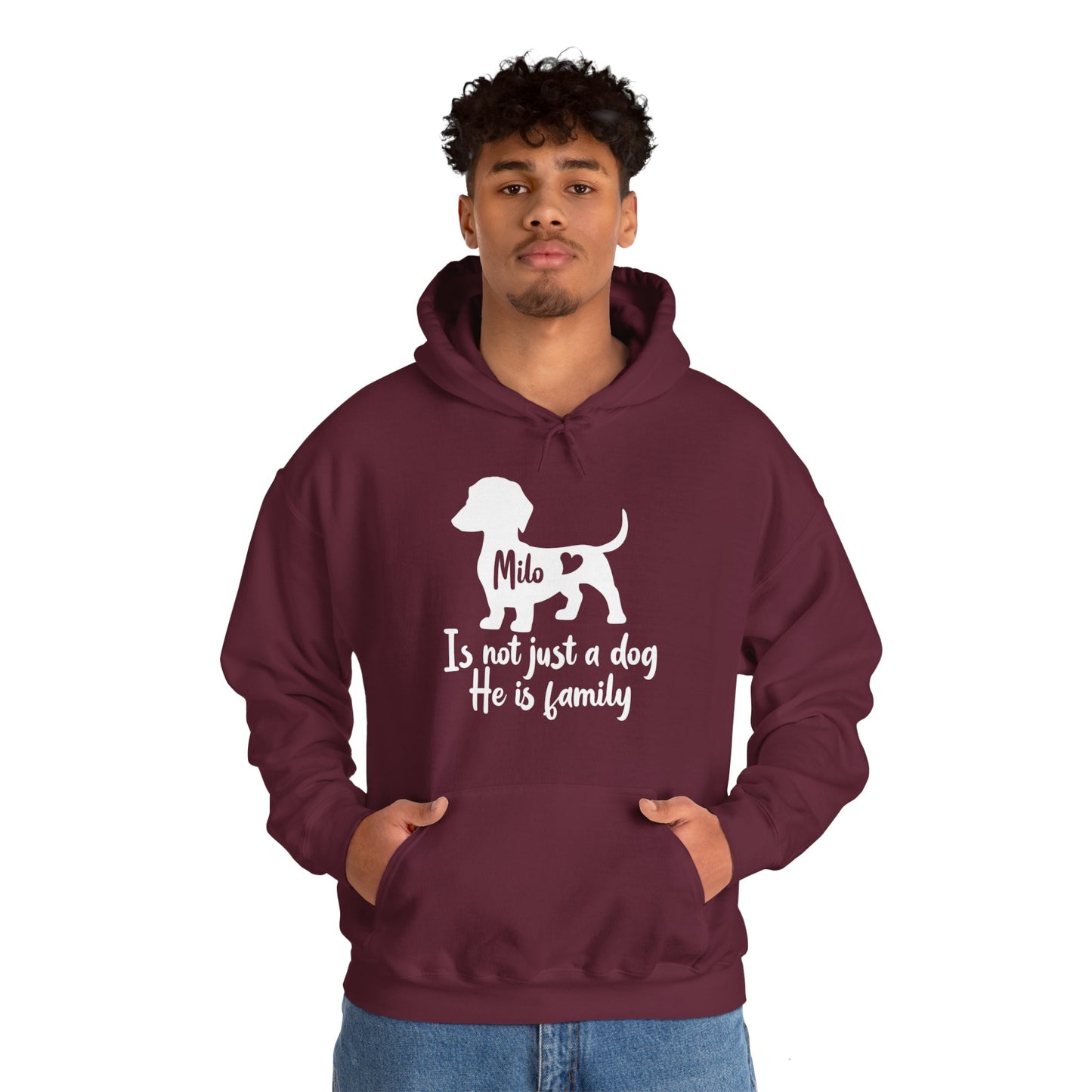 Sudadera con capucha personalizada con nombre de perro salchicha - Sudadera con capucha unisex