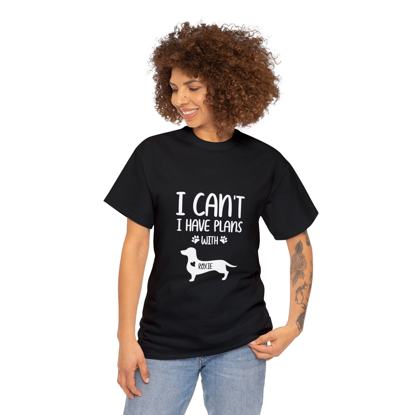 Camiseta personalizada con nombre de perro salchicha