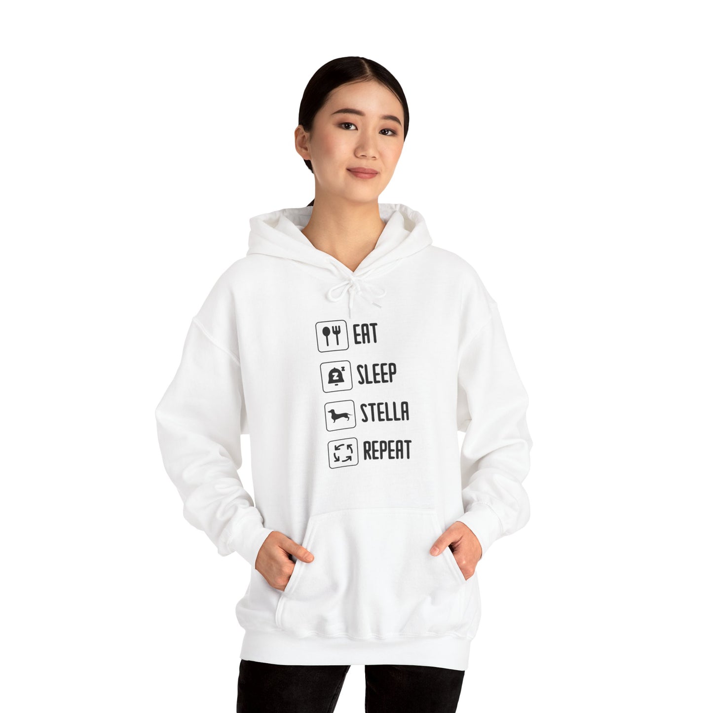 Sudadera con capucha personalizada con nombre de perro salchicha - Sudadera con capucha unisex