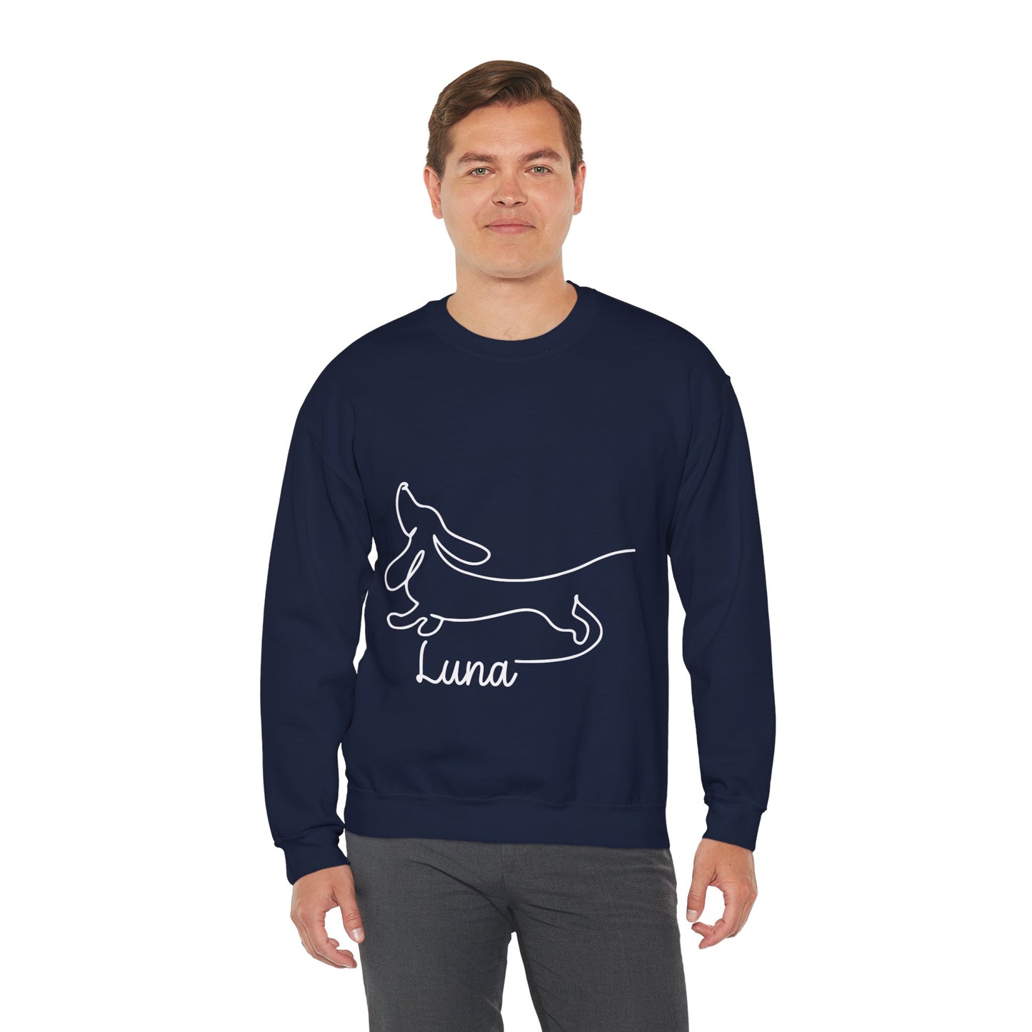 Sudadera personalizada con nombre dachshund - Sudadera unisex para amantes de Dachshund