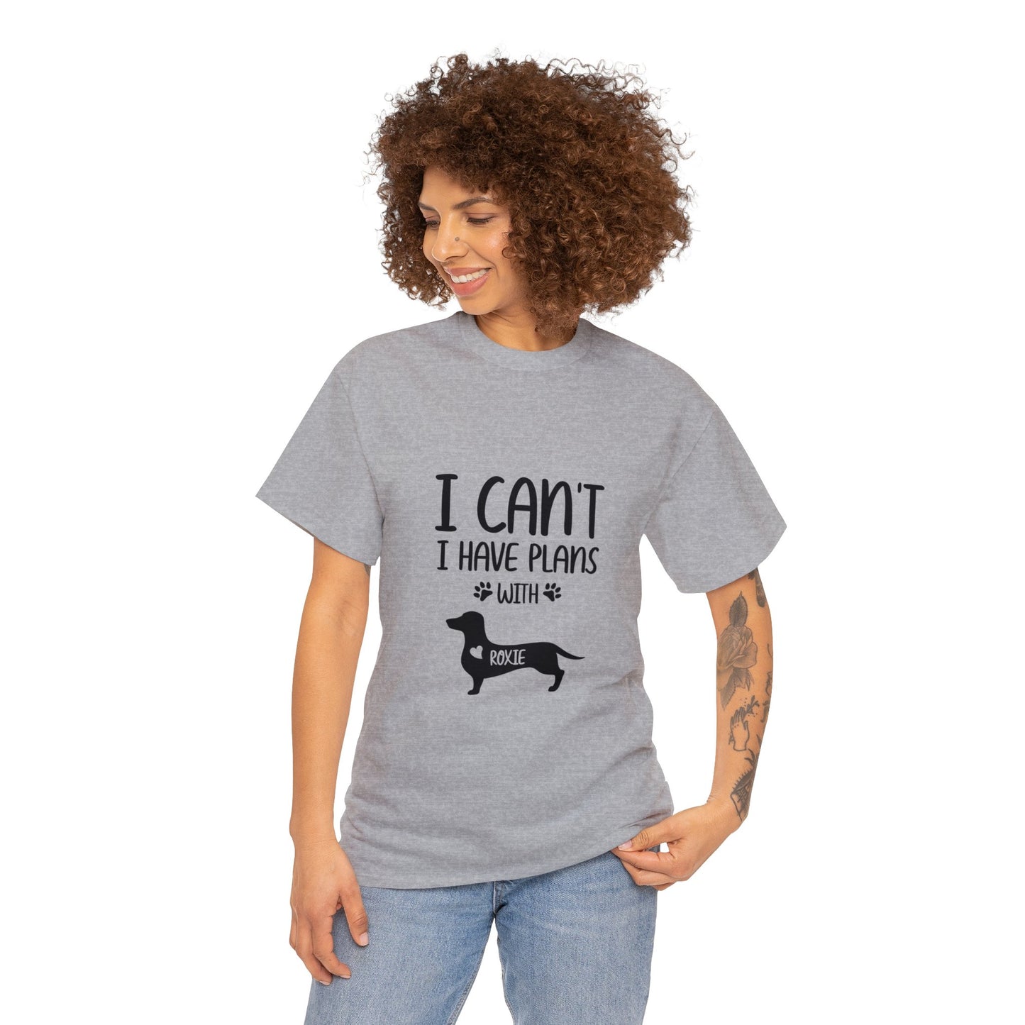 Camiseta personalizada con nombre de perro salchicha