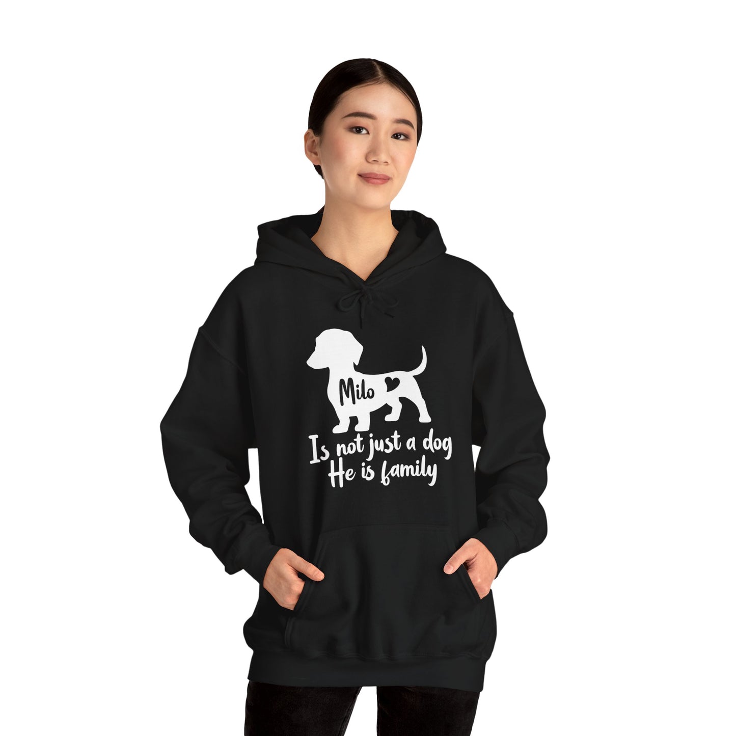 Sudadera con capucha personalizada con nombre de perro salchicha - Sudadera con capucha unisex