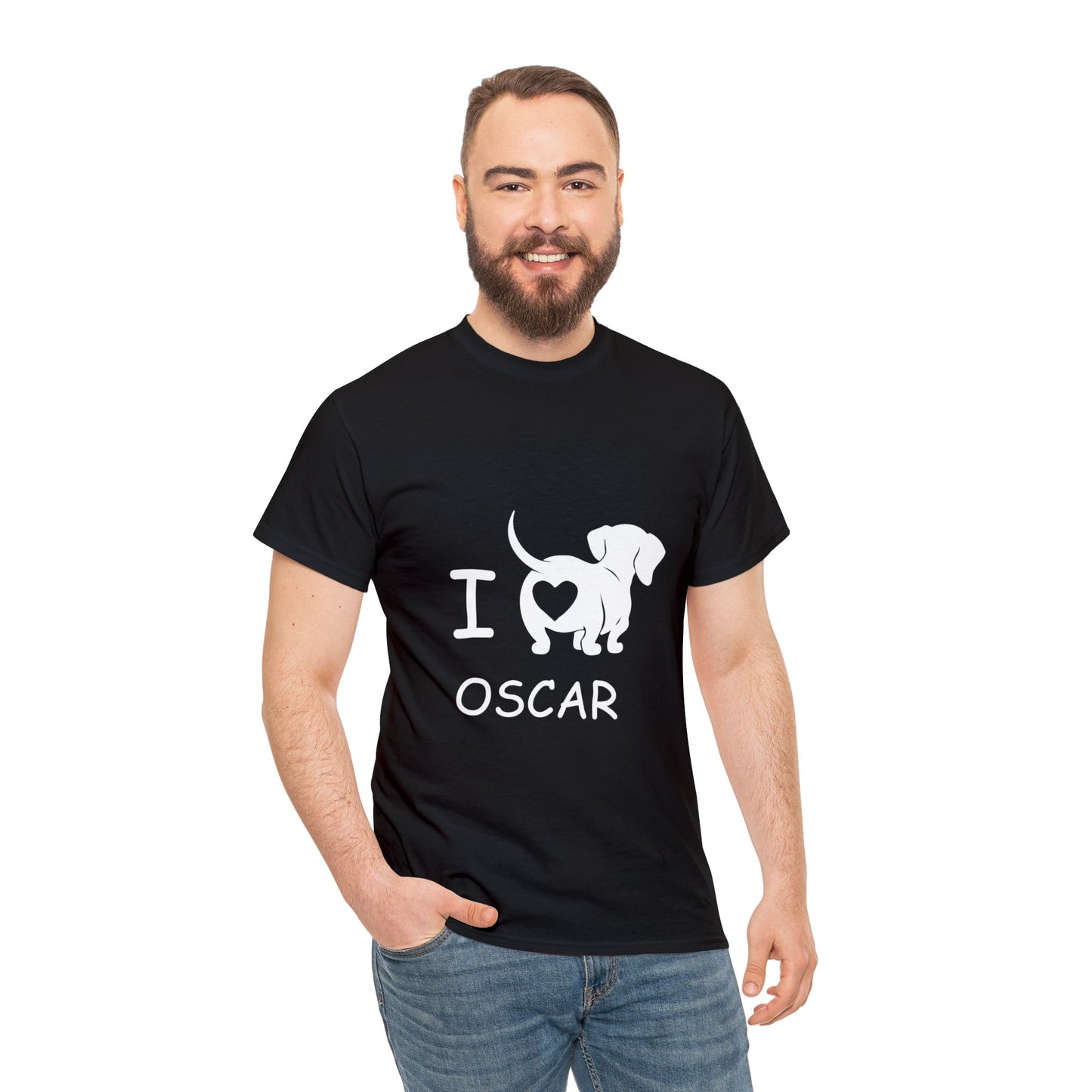 I love my doxie - Camiseta personalizada con nombre de perro salchicha