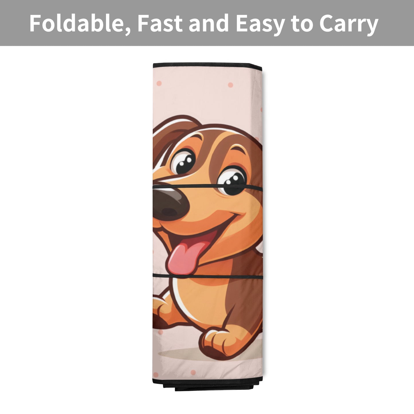 Parasol para automóvil personalizado con nombre de perros salchicha - Car Auto Sun Shade