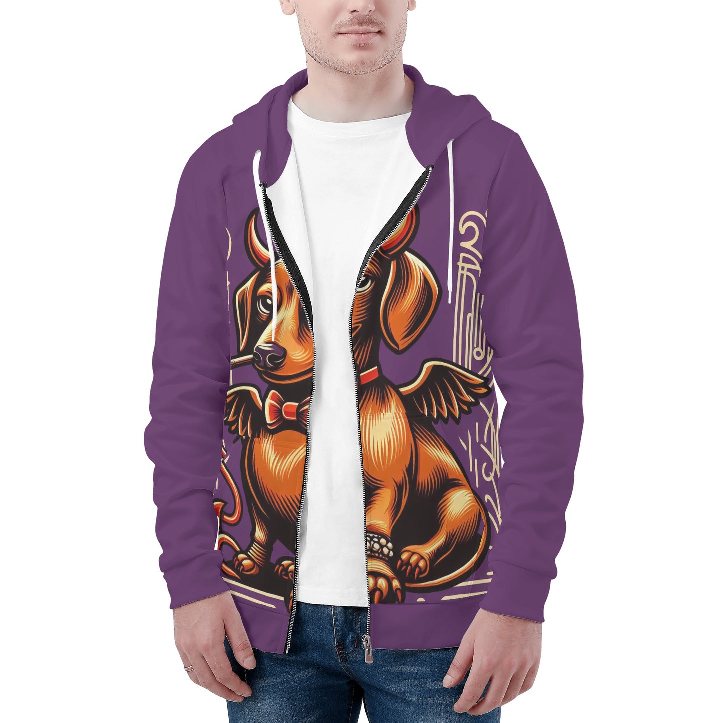 Duke - Sudadera con capucha y cremallera con estampado integral