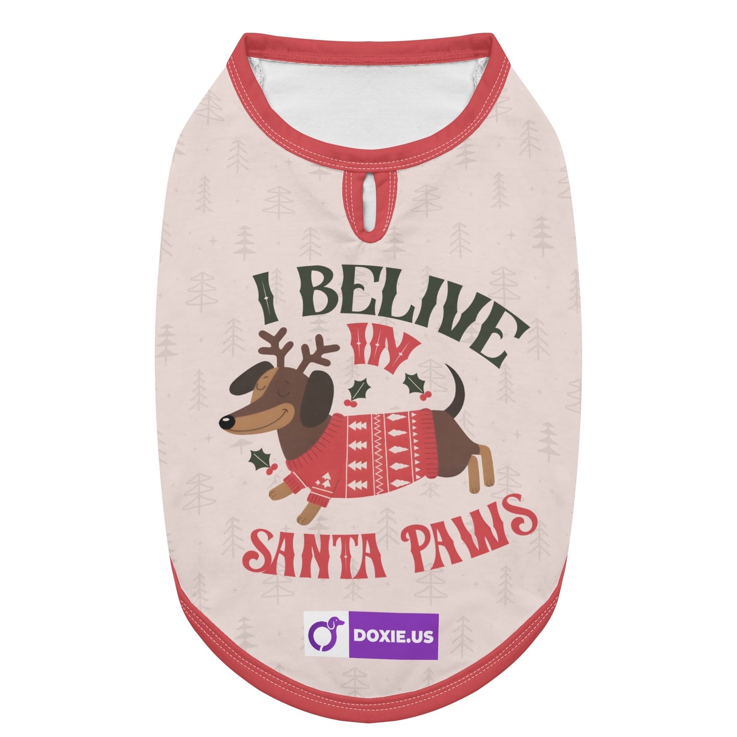 I belive in santa paws - Shirt for Dachshunds