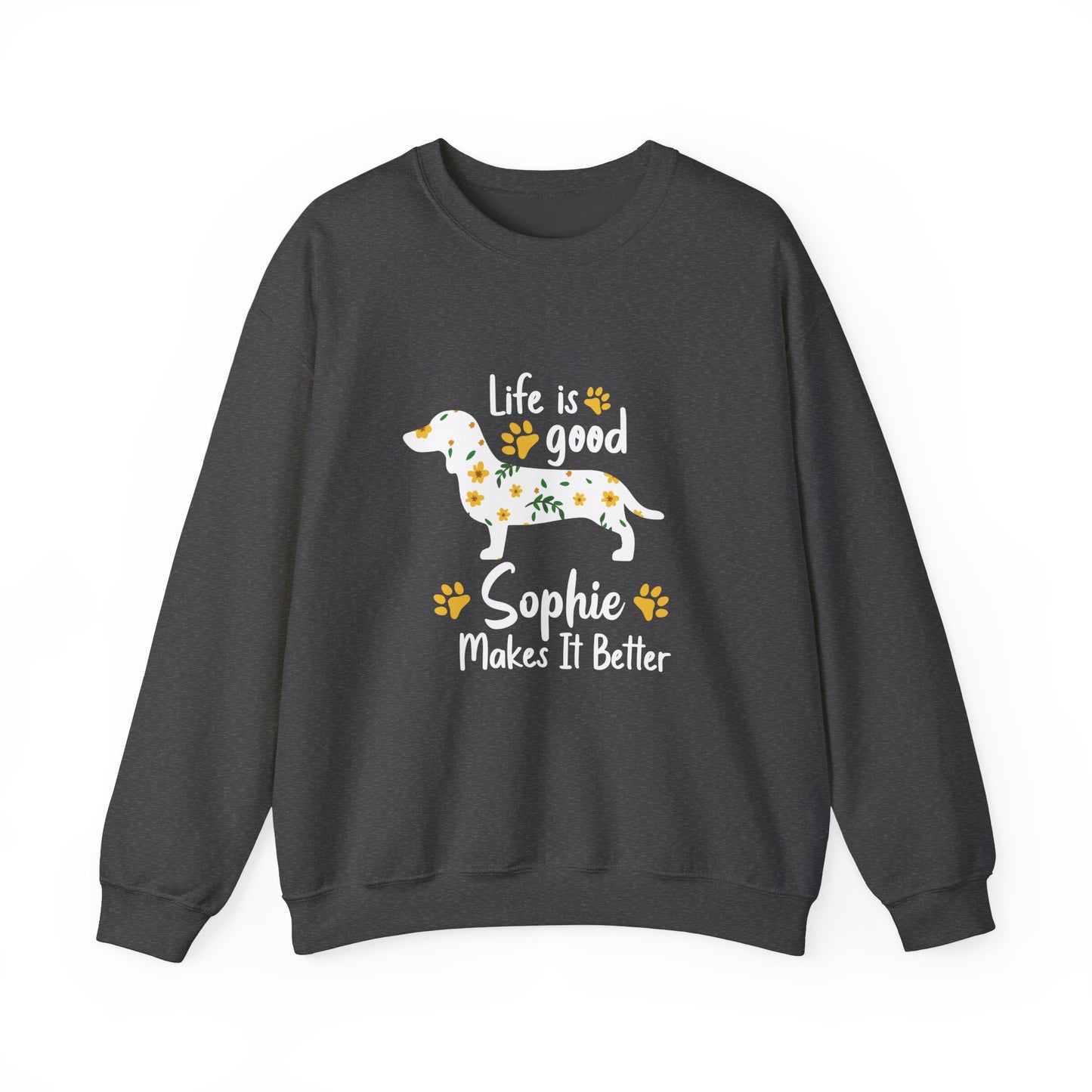 Sudadera personalizada con nombre de perro salchicha - Sudadera unisex