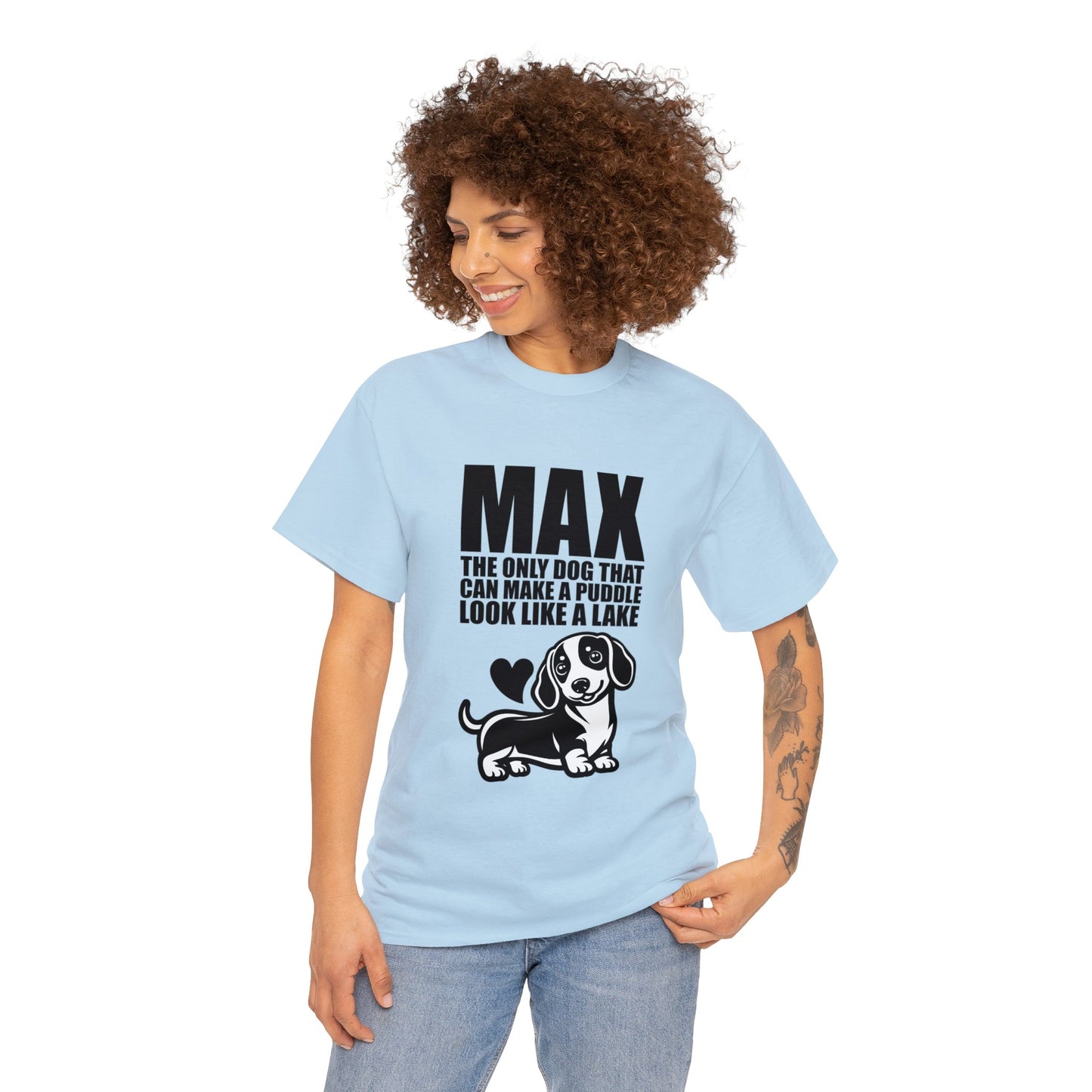 Camiseta personalizada con nombre de perro salchicha
