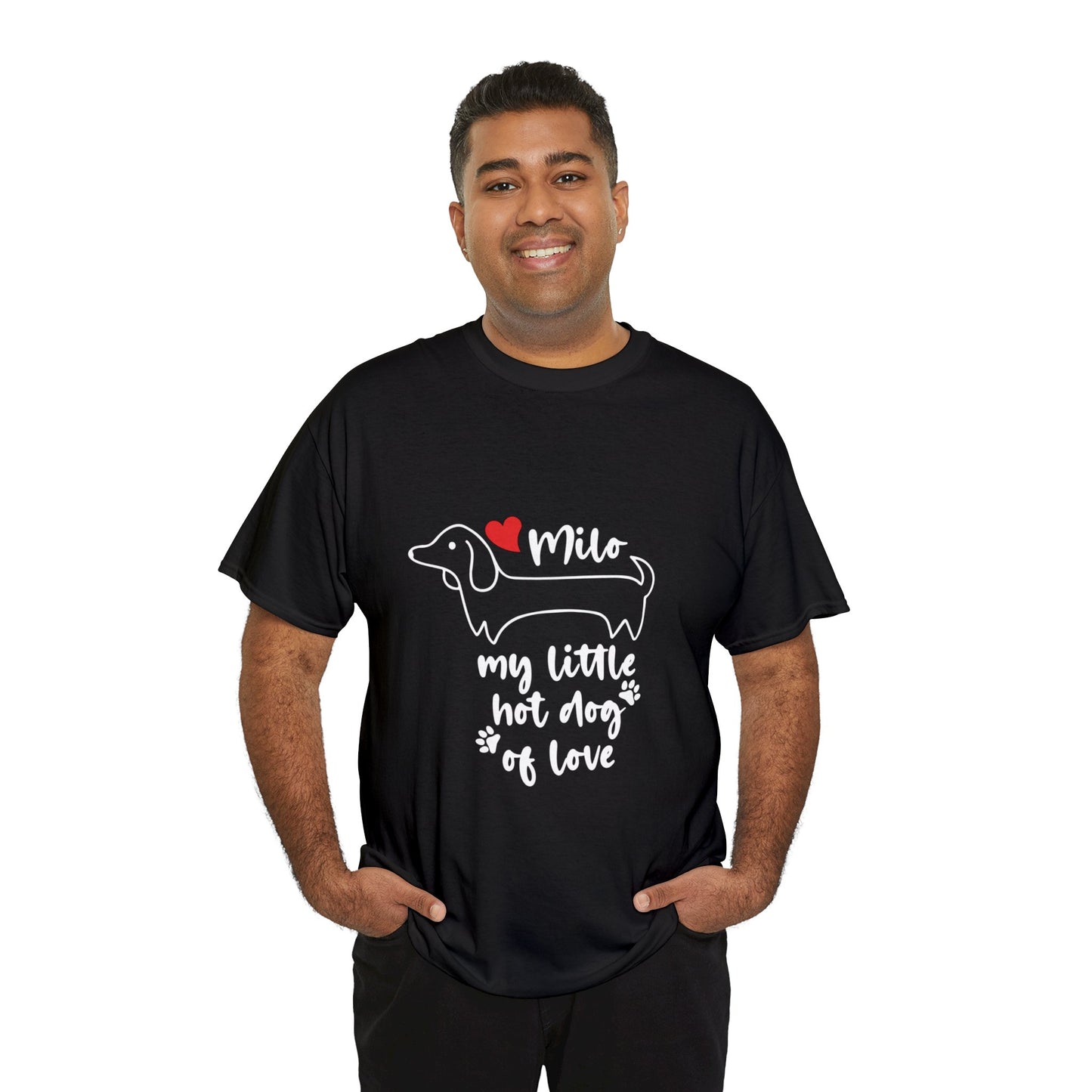 Camiseta personalizada con nombre de perro salchicha