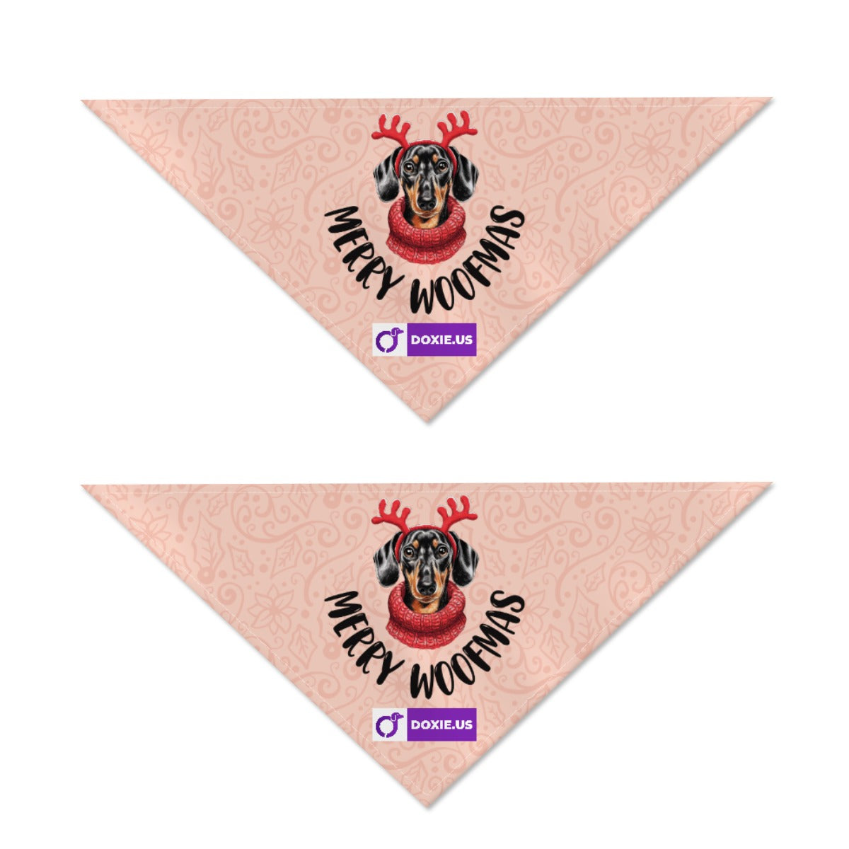 Merry woofmas - Bandanas for Dachshunds