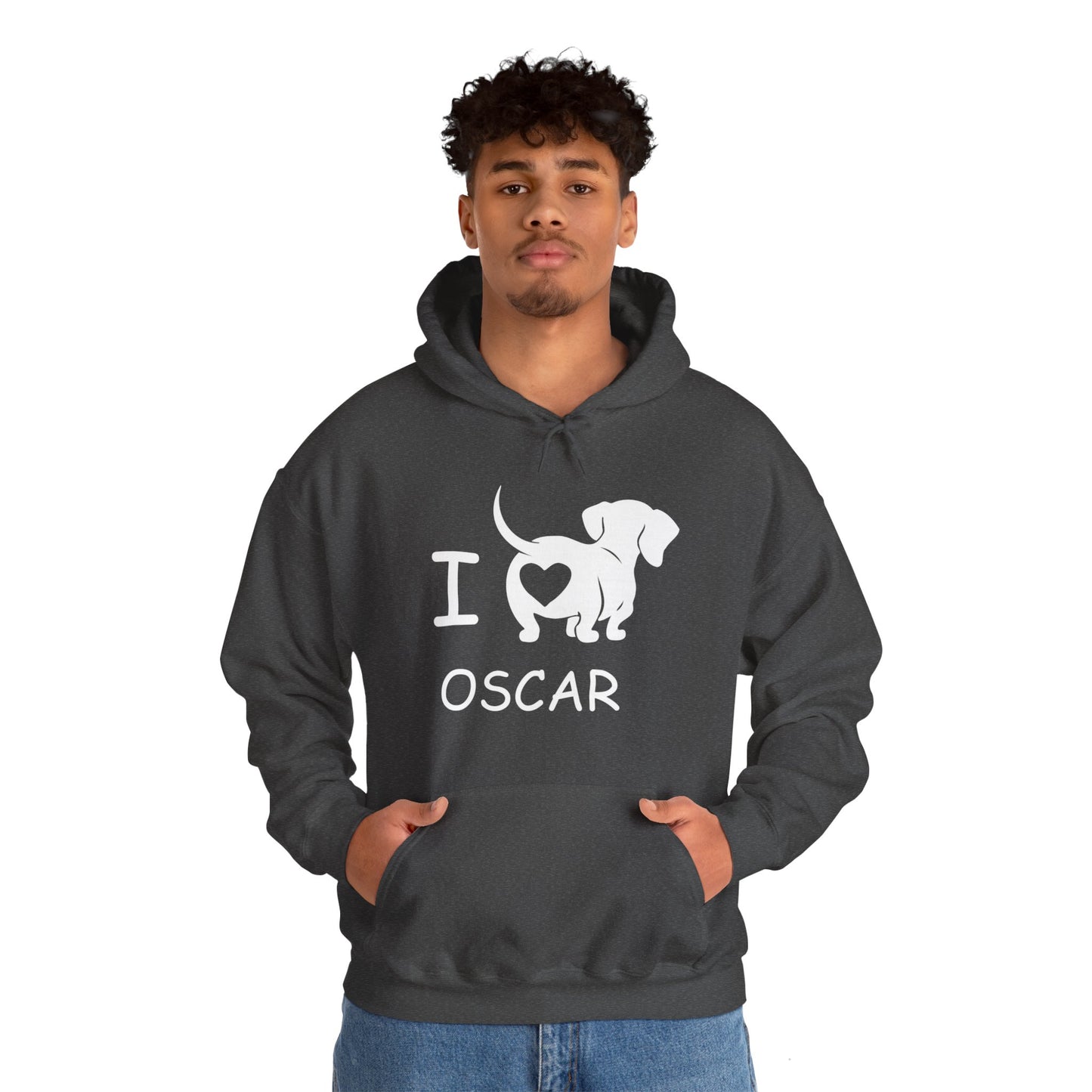 Sudadera con capucha personalizada con nombre de perro salchicha - Sudadera con capucha unisex