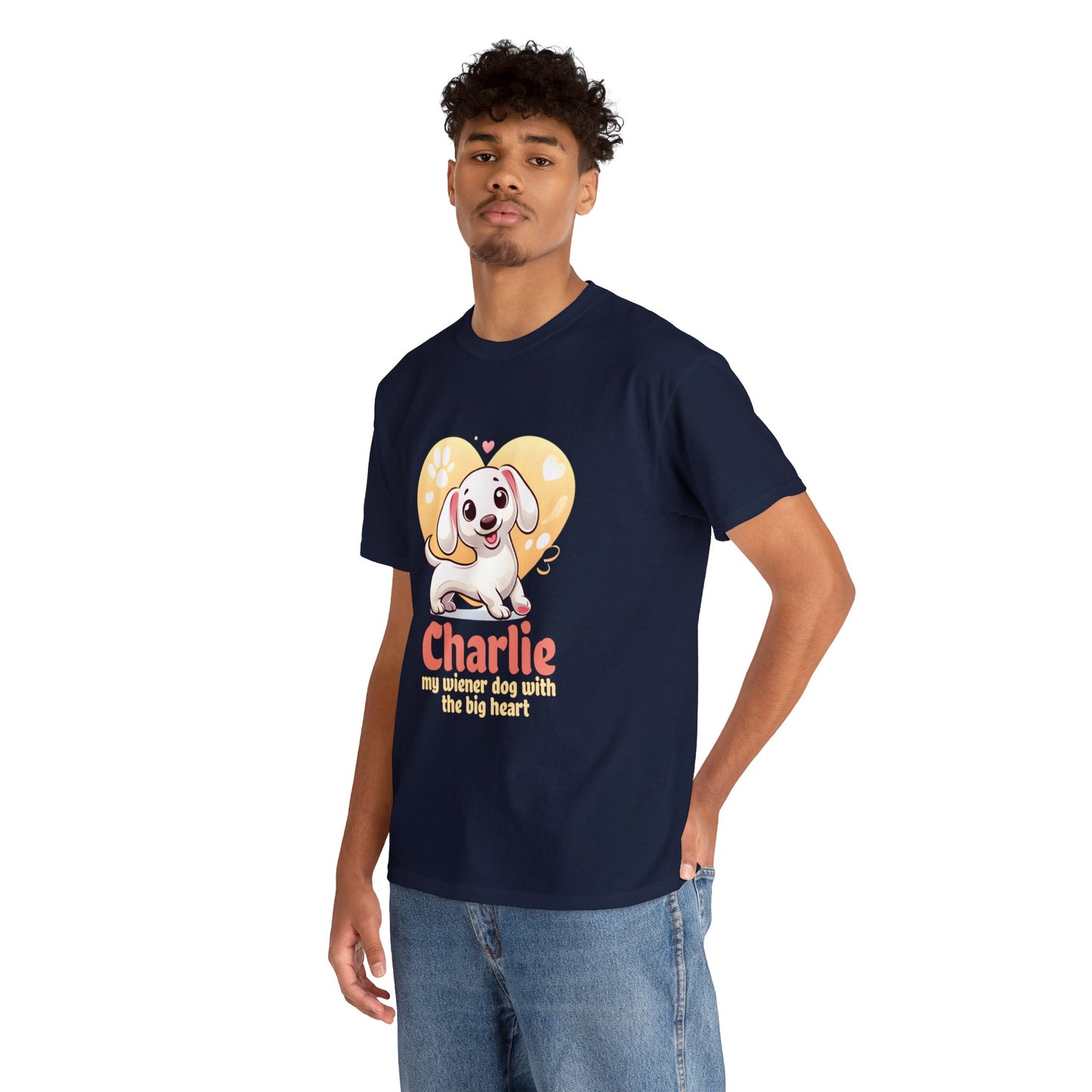 Camiseta personalizada con nombre de perro salchicha