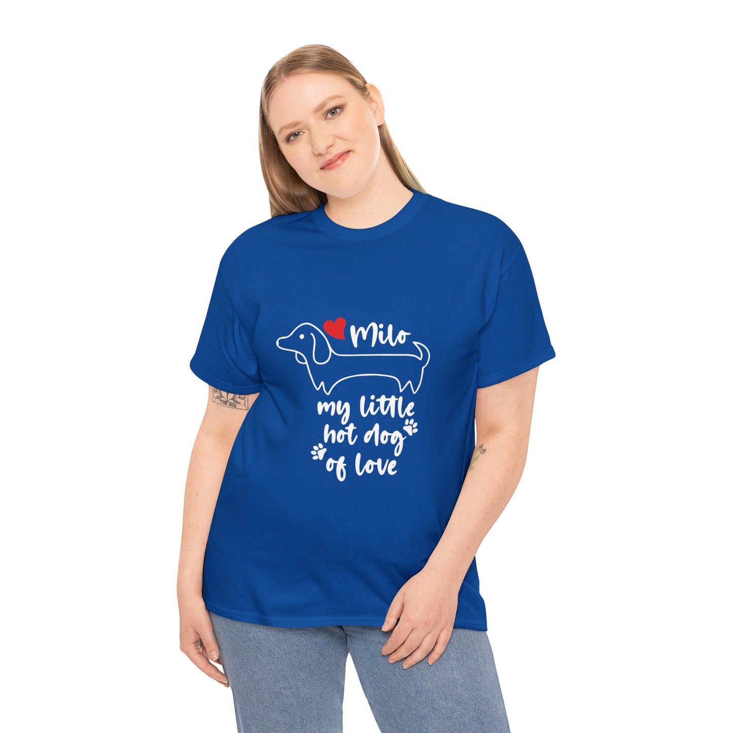 Camiseta personalizada con nombre de perro salchicha