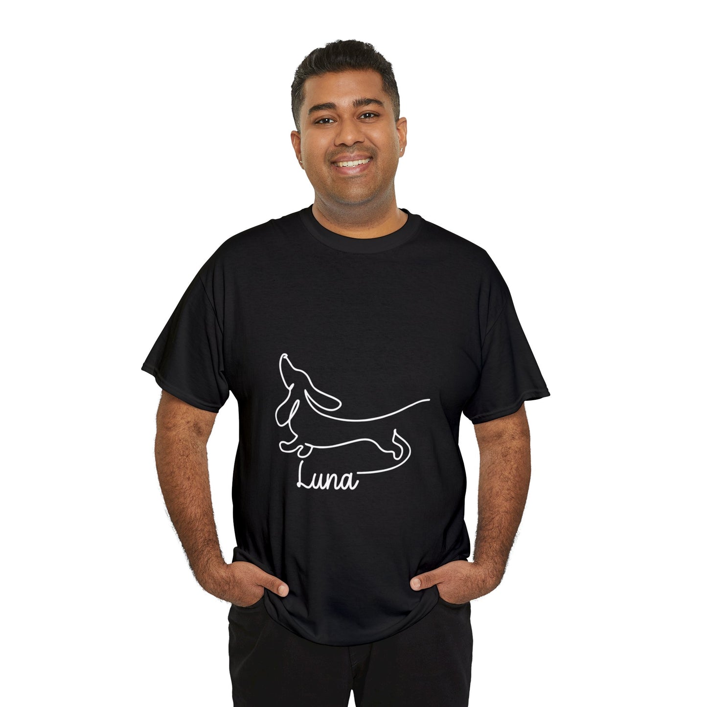 Camiseta personalizada con nombre de perro salchicha