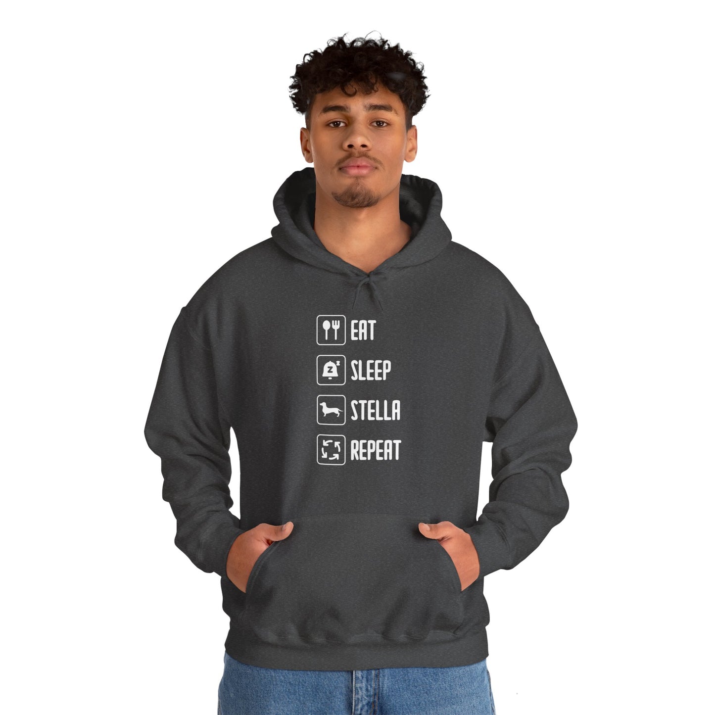 Sudadera con capucha personalizada con nombre de perro salchicha - Sudadera con capucha unisex