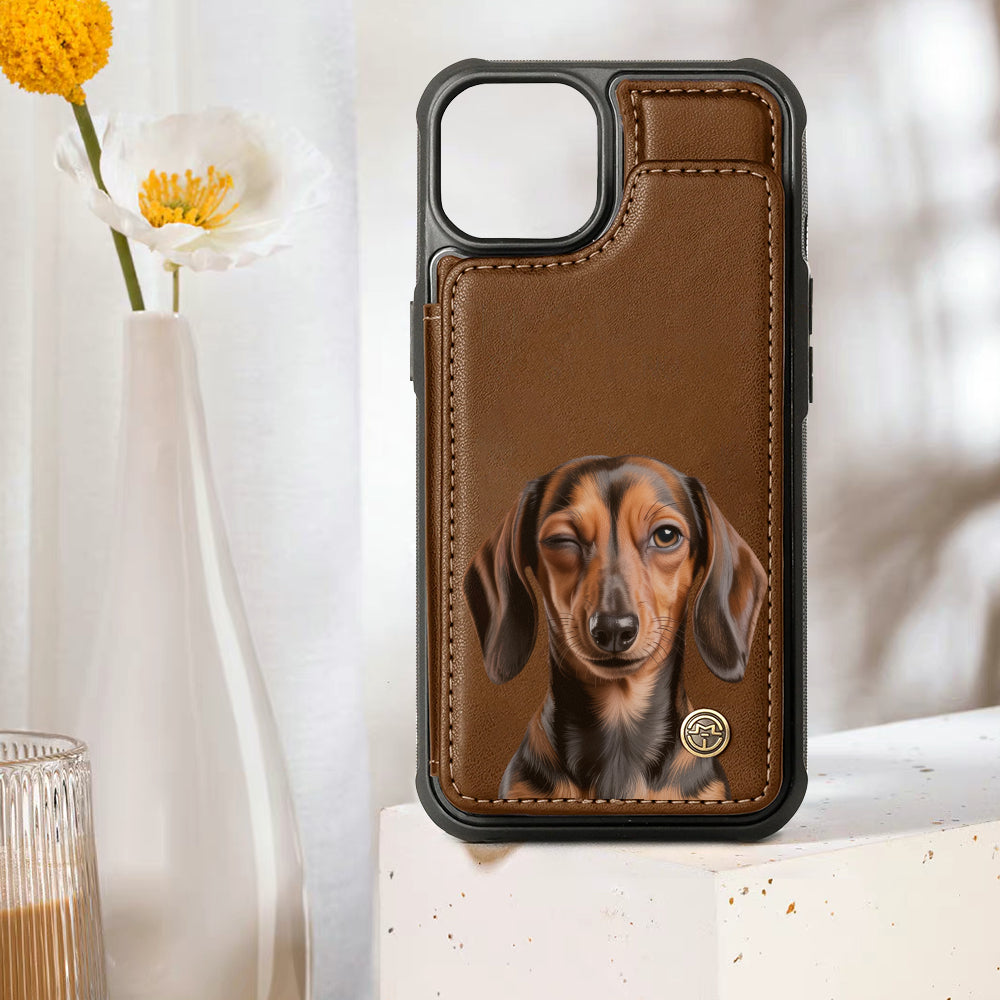 Cherry - Leather Wallet Case for for iPhone & Samsung