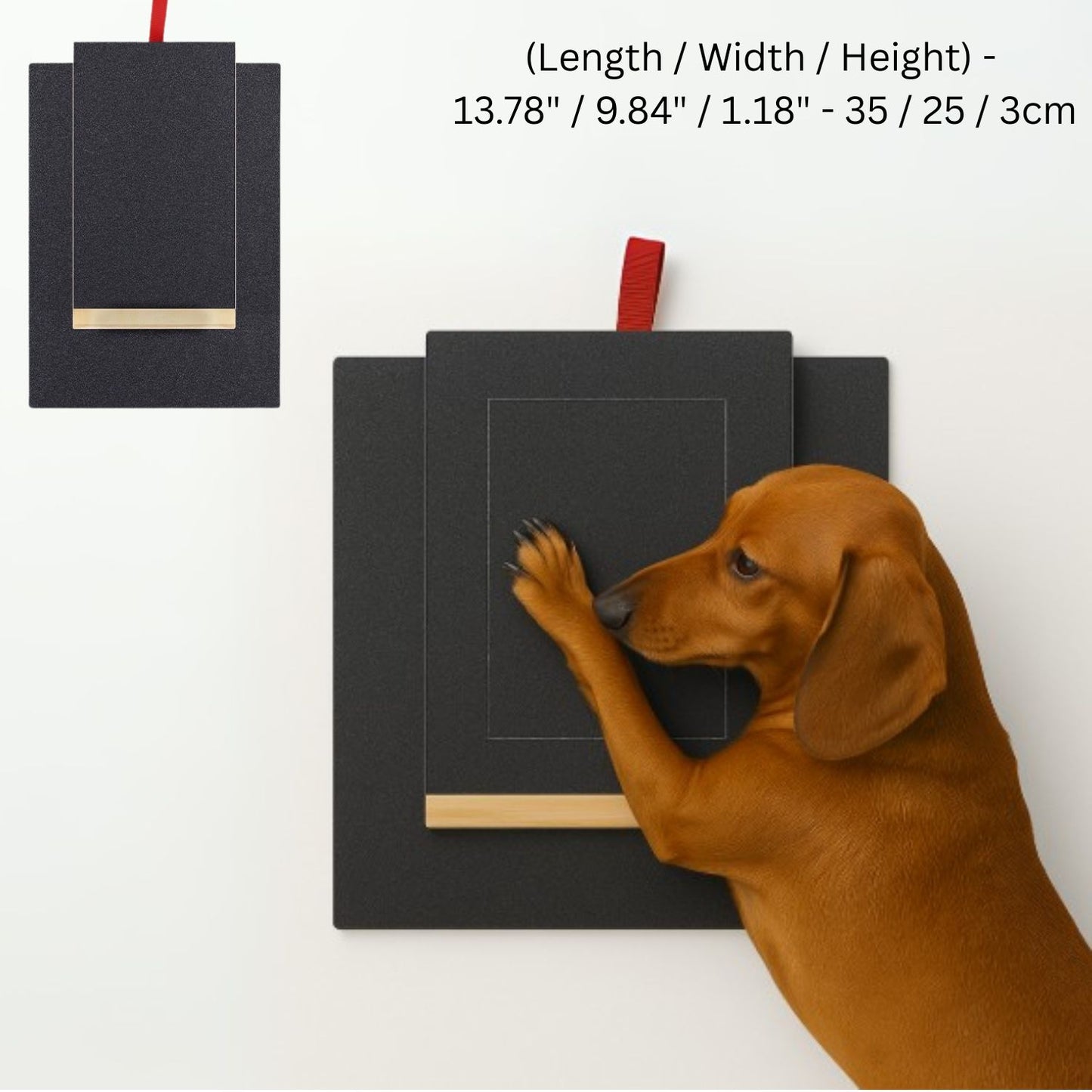 Dachshund Nail Scratching Pad – Self-Grooming Wooden Board for Healthy Paws