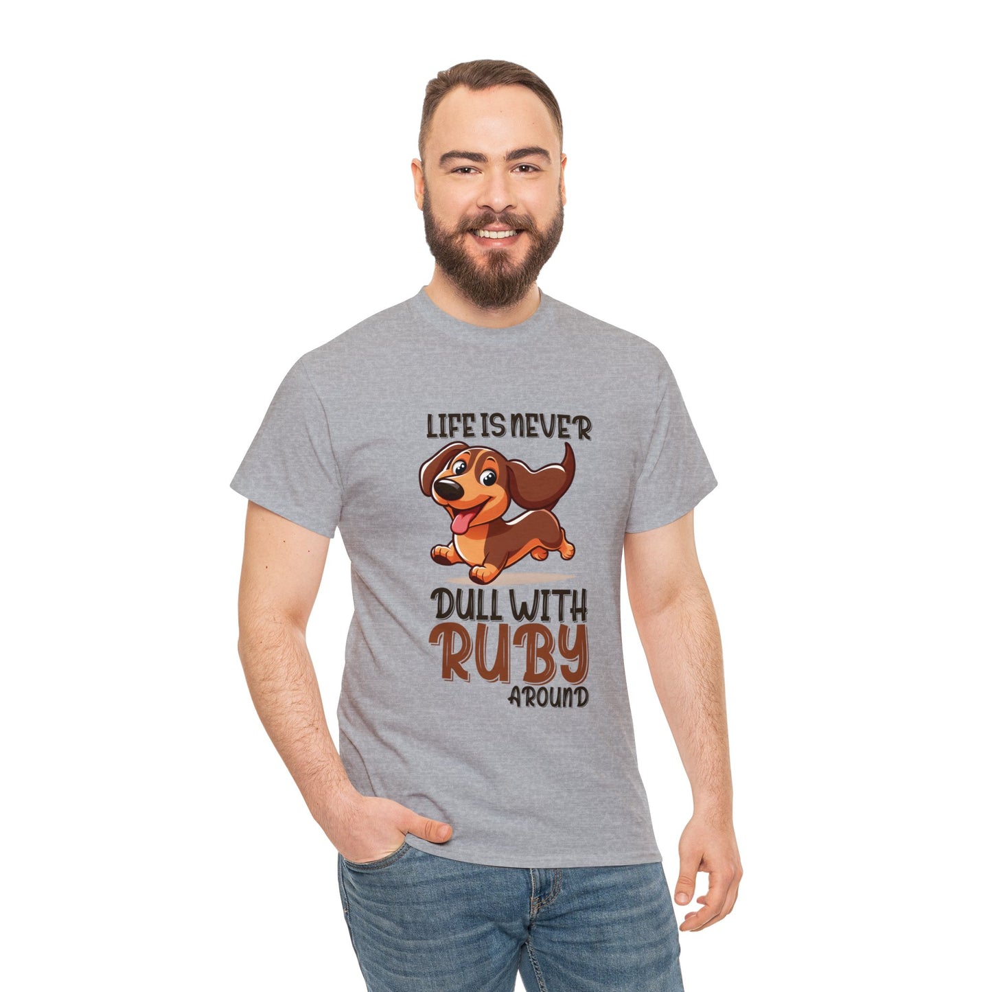Camiseta personalizada con nombre de perro salchicha