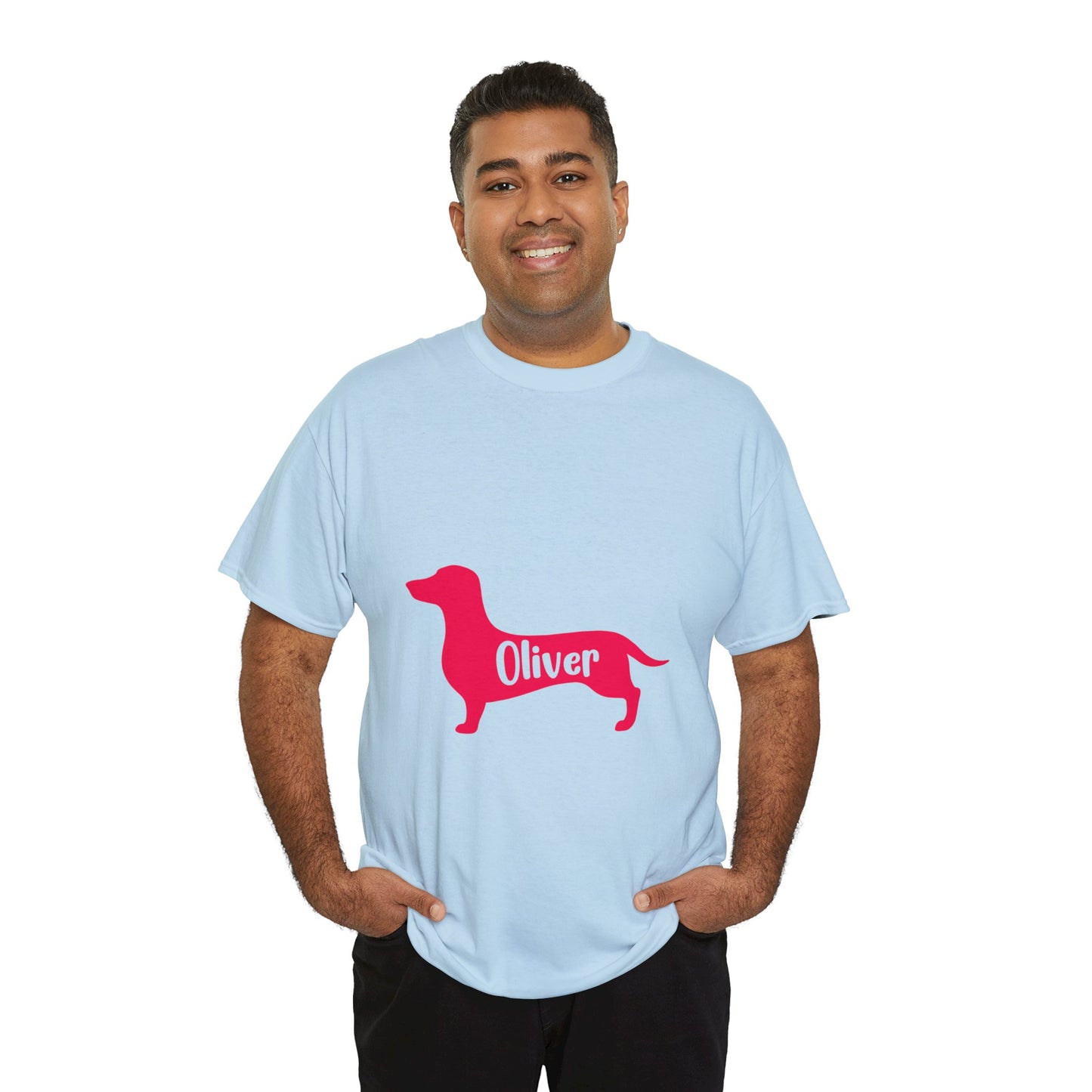 Camiseta personalizada con Nombre de Perro Salchicha - Camiseta para Nombre de Perro Salchicha