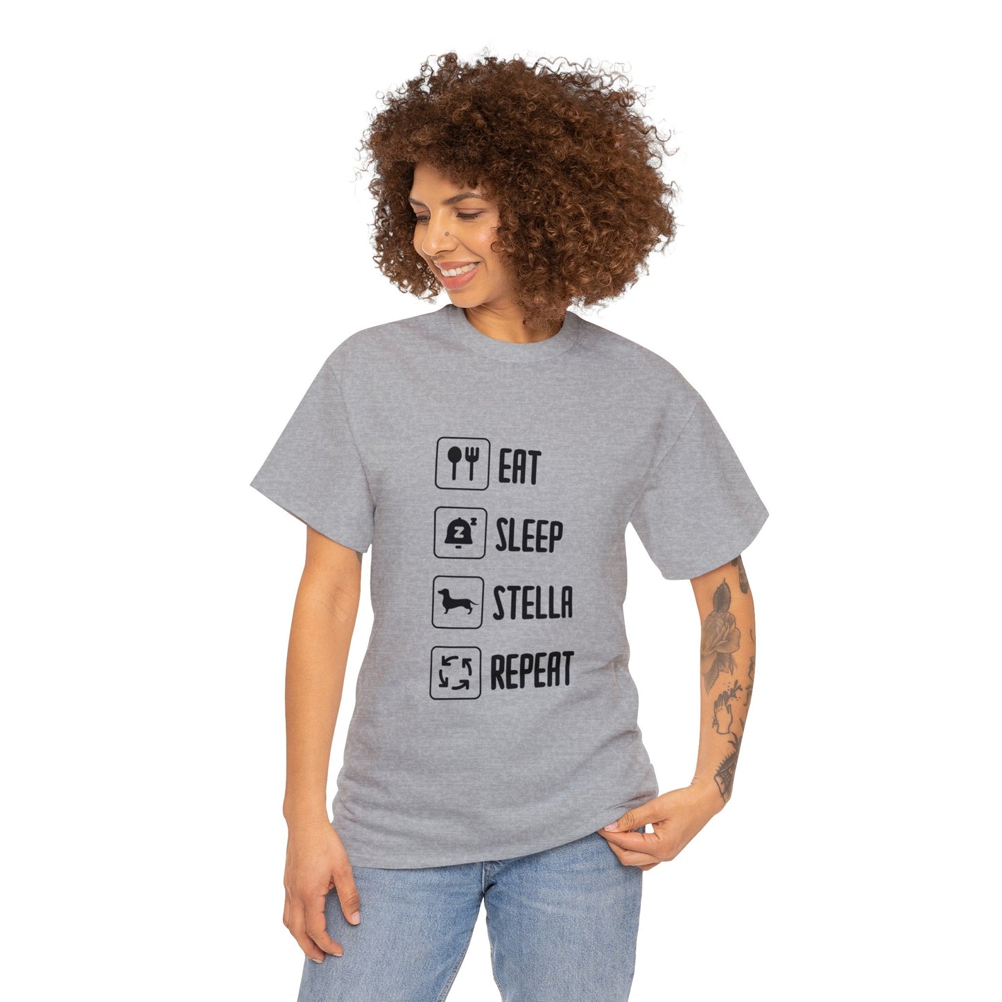 Camiseta personalizada con nombre de perro salchicha