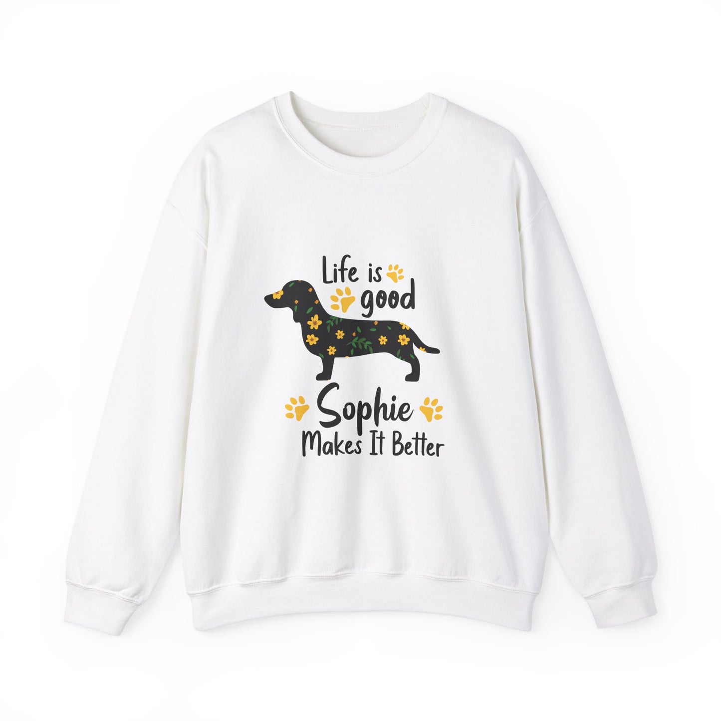 Sudadera personalizada con nombre de perro salchicha - Sudadera unisex