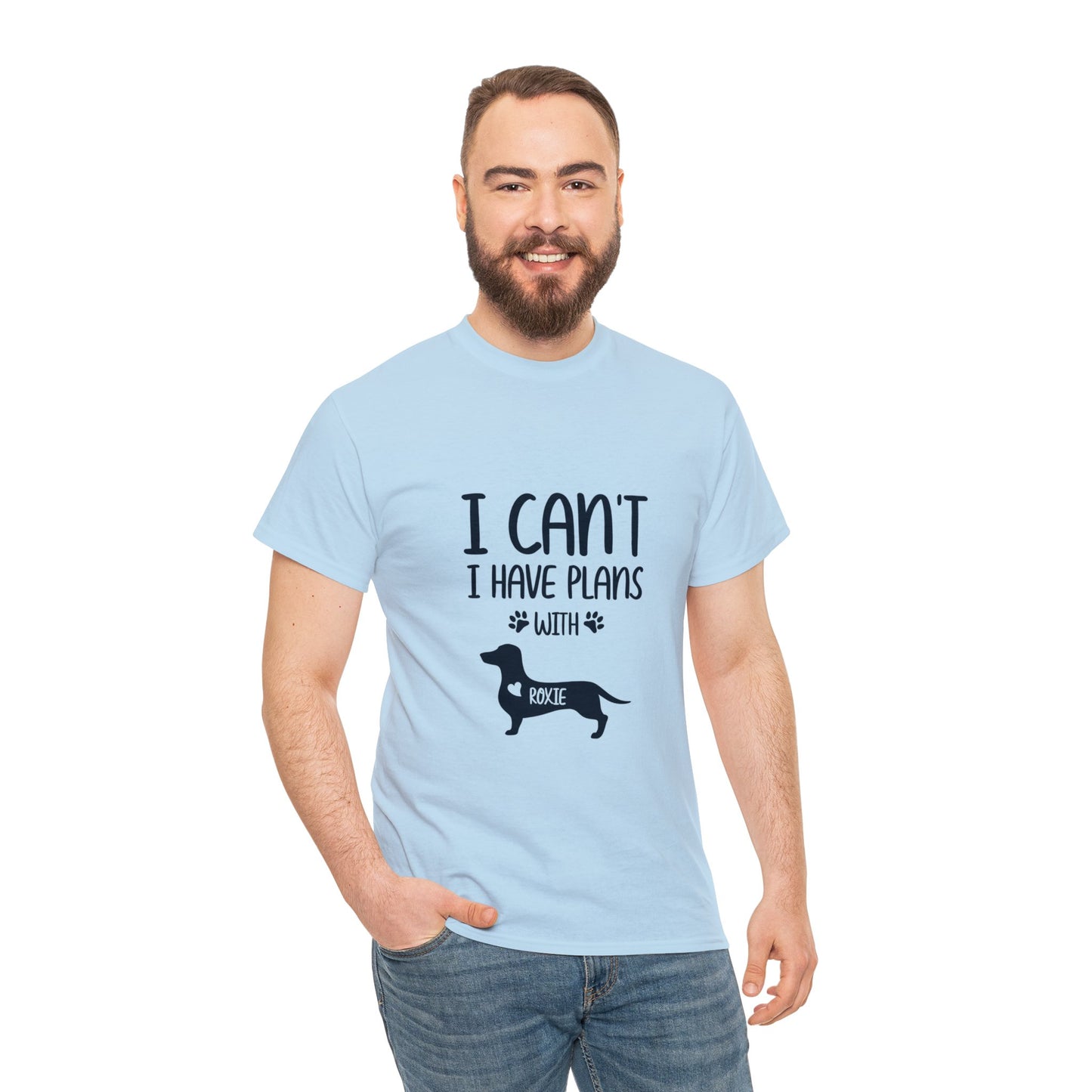 Camiseta personalizada con nombre de perro salchicha