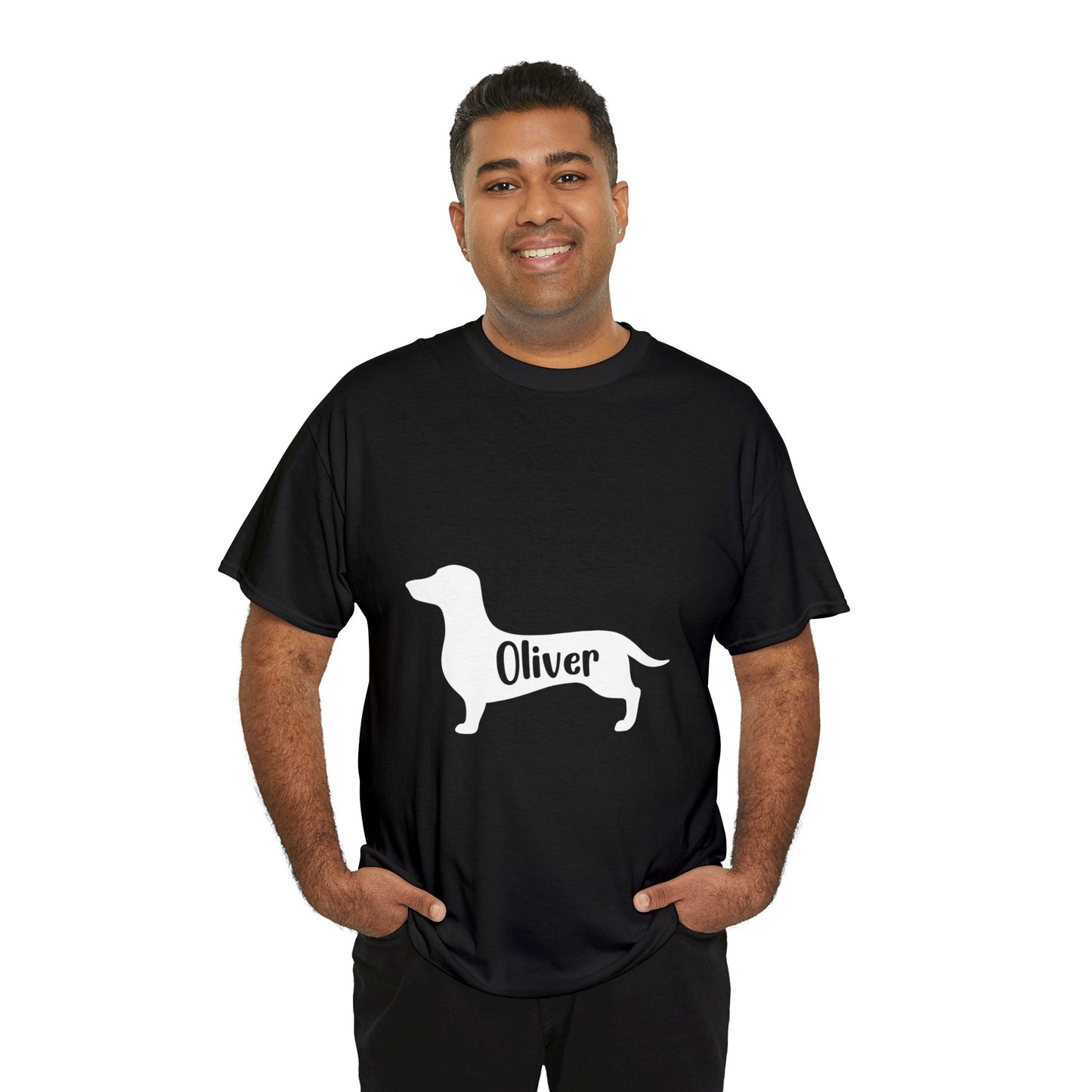 Camiseta personalizada con Nombre de Perro Salchicha - Camiseta para Nombre de Perro Salchicha