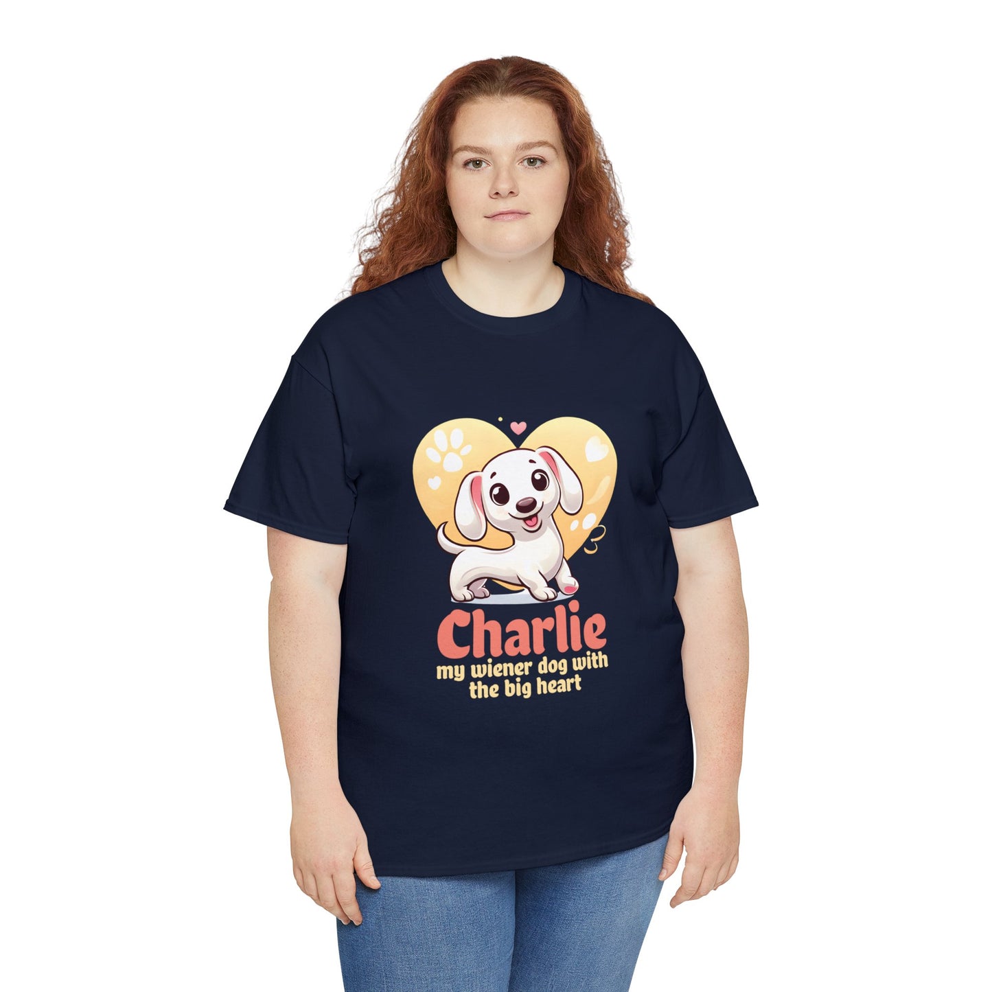 Camiseta personalizada con nombre de perro salchicha