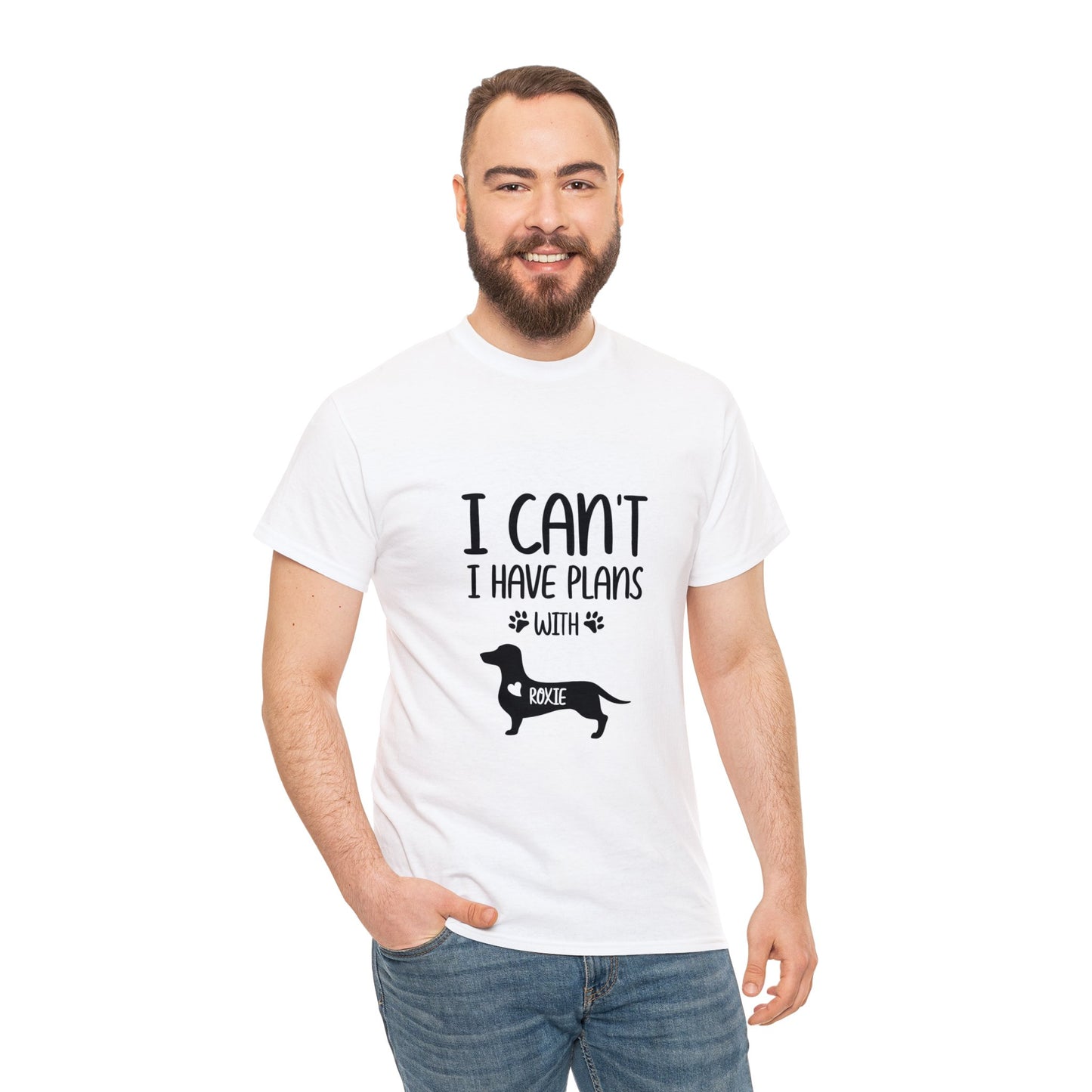 Camiseta personalizada con nombre de perro salchicha