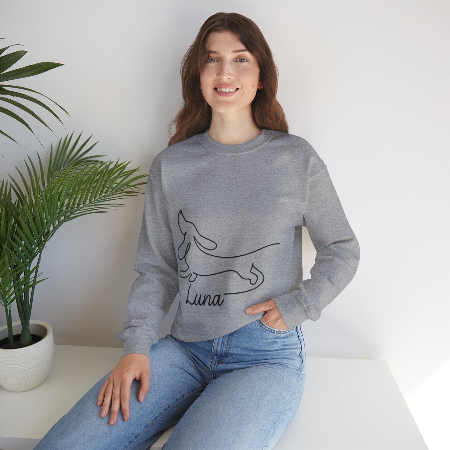 Sudadera personalizada con nombre dachshund - Sudadera unisex para amantes de Dachshund