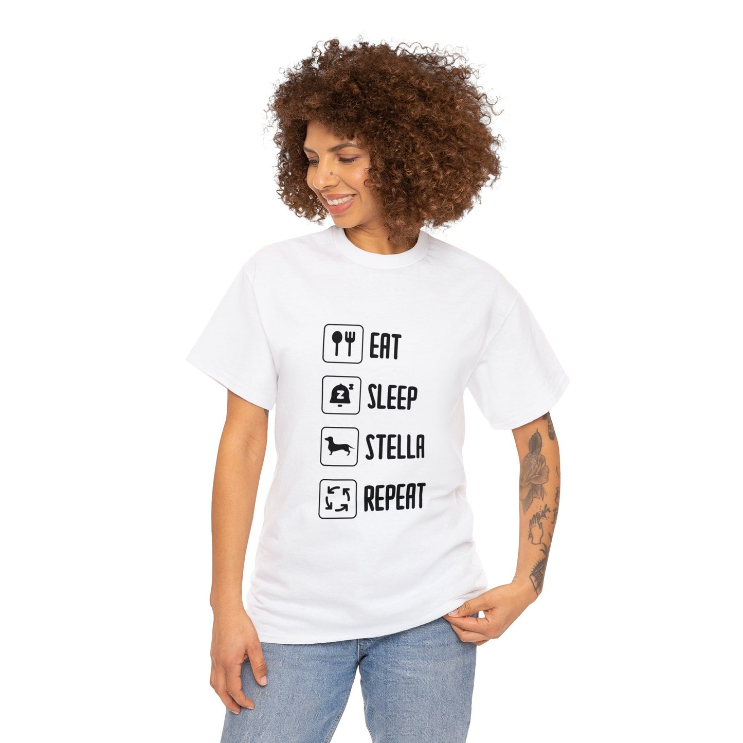 Camiseta personalizada con nombre de perro salchicha