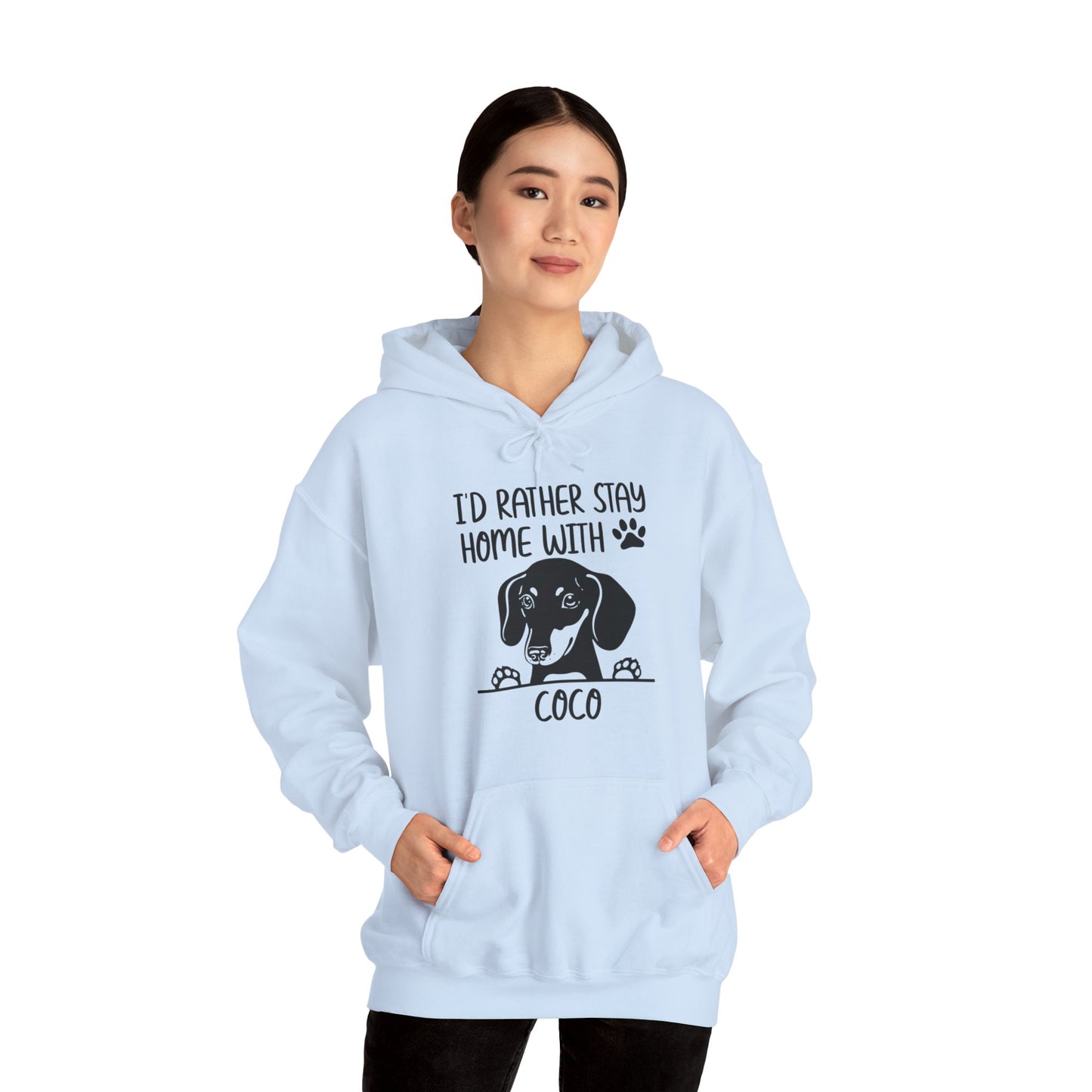 Sudadera con capucha personalizada con nombre de perro salchicha - Sudadera con capucha unisex