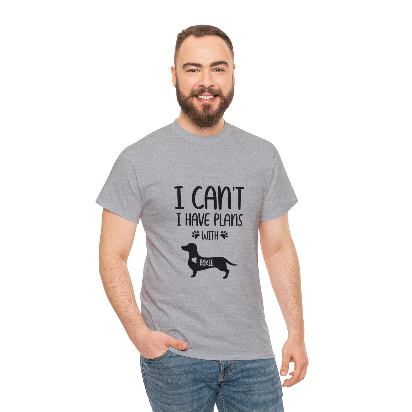 Camiseta personalizada con nombre de perro salchicha