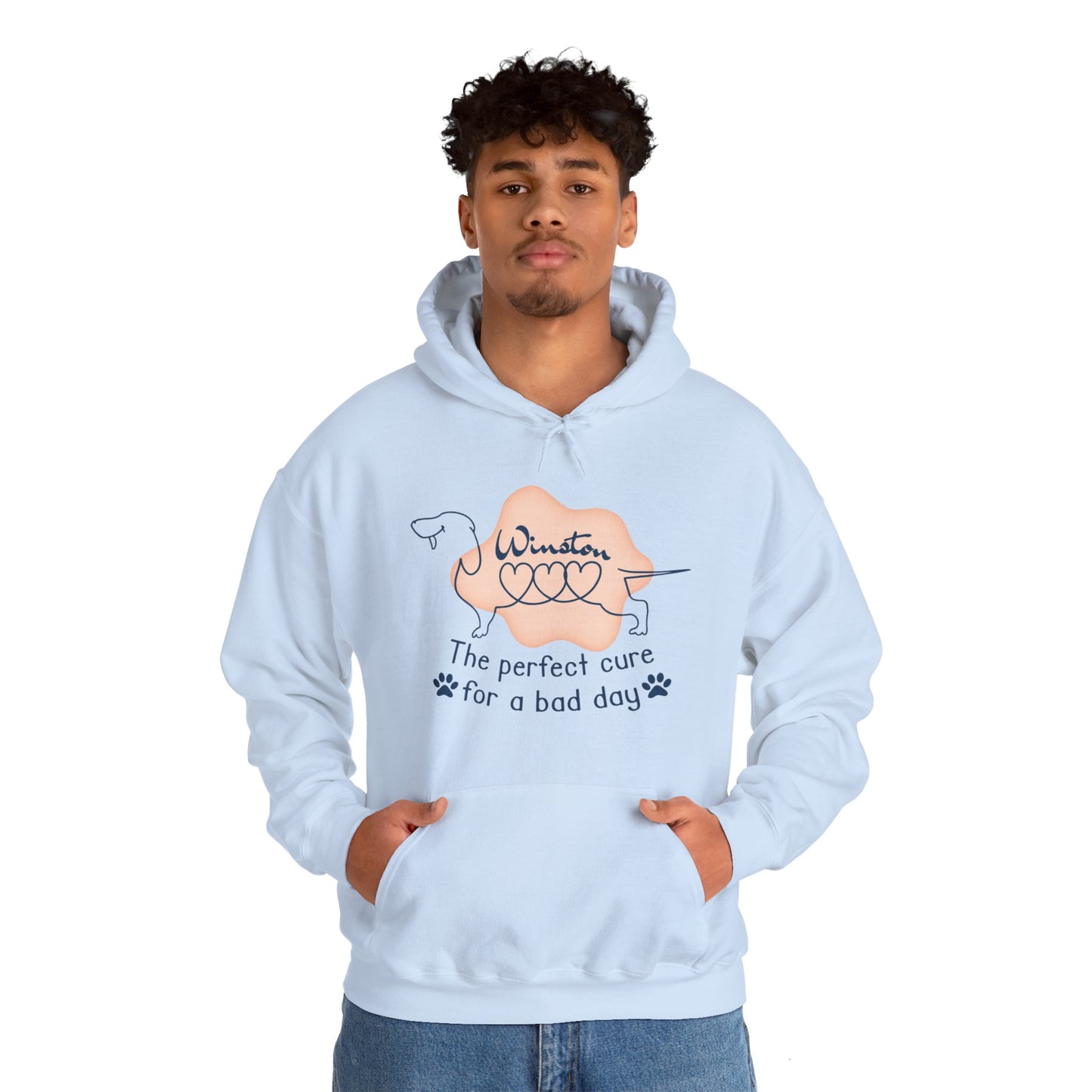 Sudadera con capucha personalizada con nombre de perro salchicha - Sudadera con capucha unisex