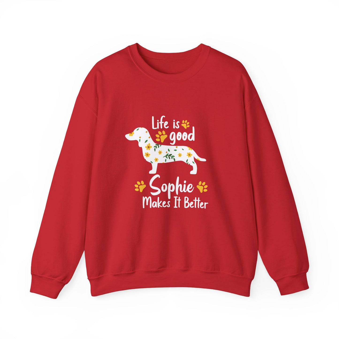 Sudadera personalizada con nombre de perro salchicha - Sudadera unisex
