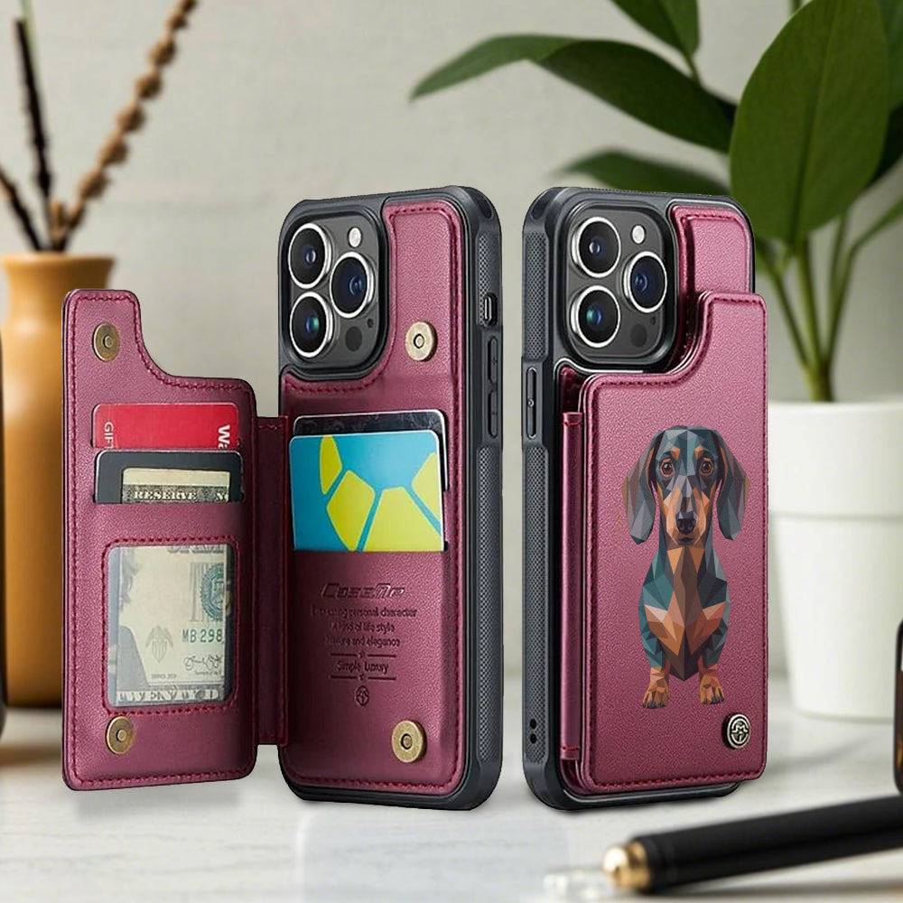 Clover - Leather Wallet Case for for iPhone & Samsung