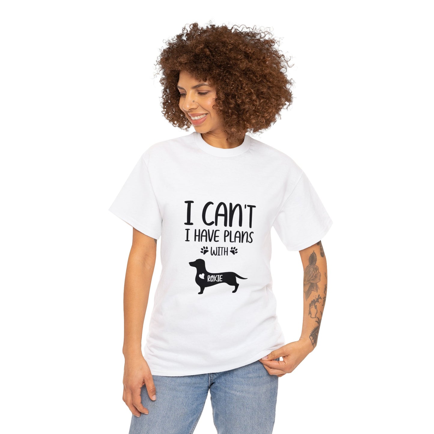 Camiseta personalizada con nombre de perro salchicha
