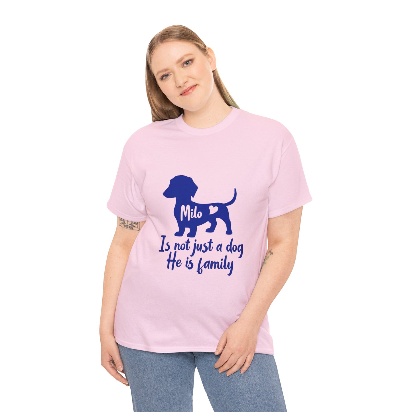 Mi familia - Camiseta personalizada con nombre de perro salchicha