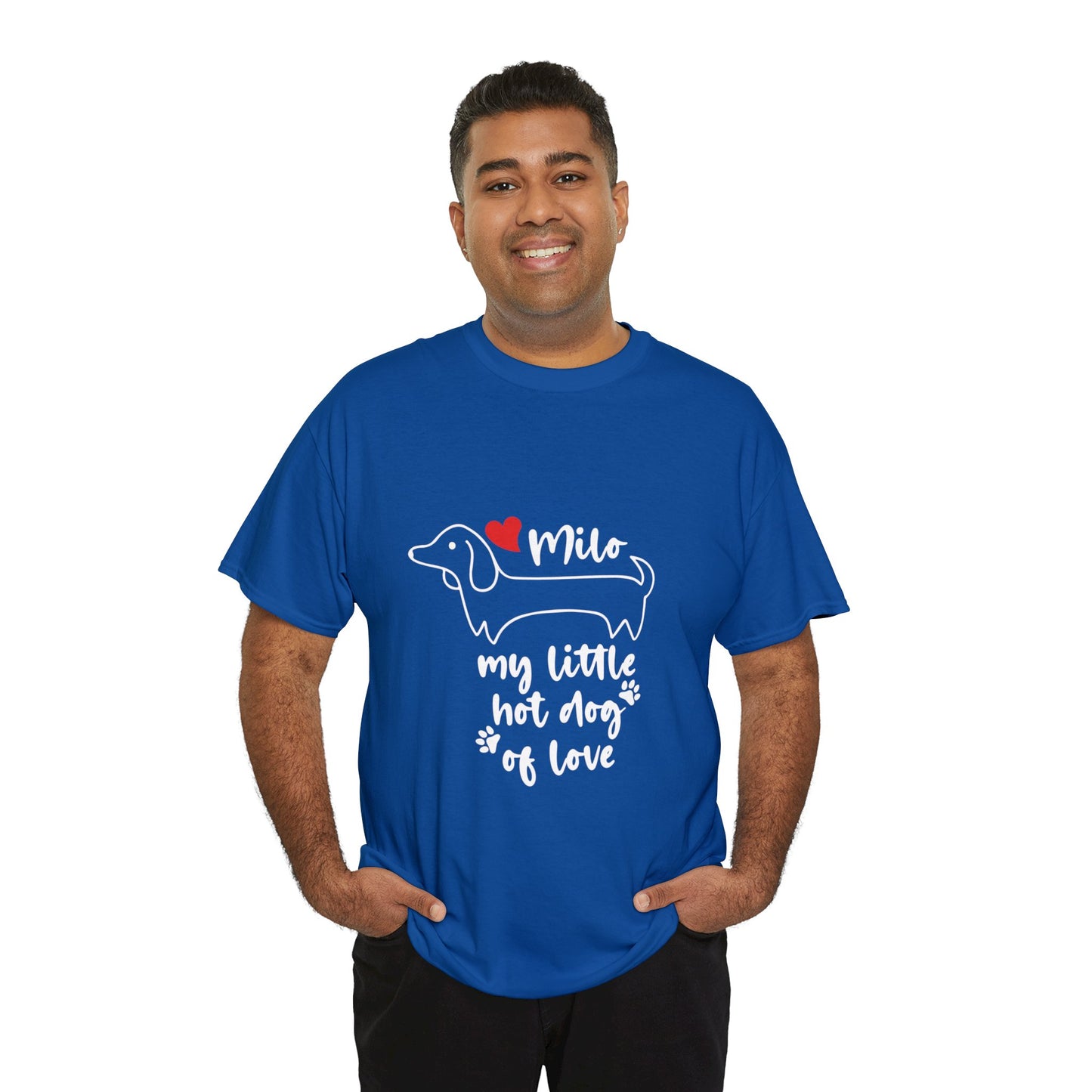 Camiseta personalizada con nombre de perro salchicha
