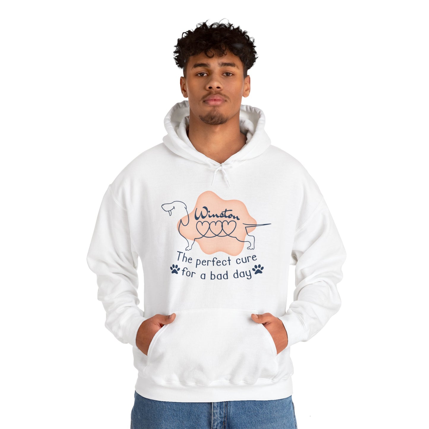 Sudadera con capucha personalizada con nombre de perro salchicha - Sudadera con capucha unisex
