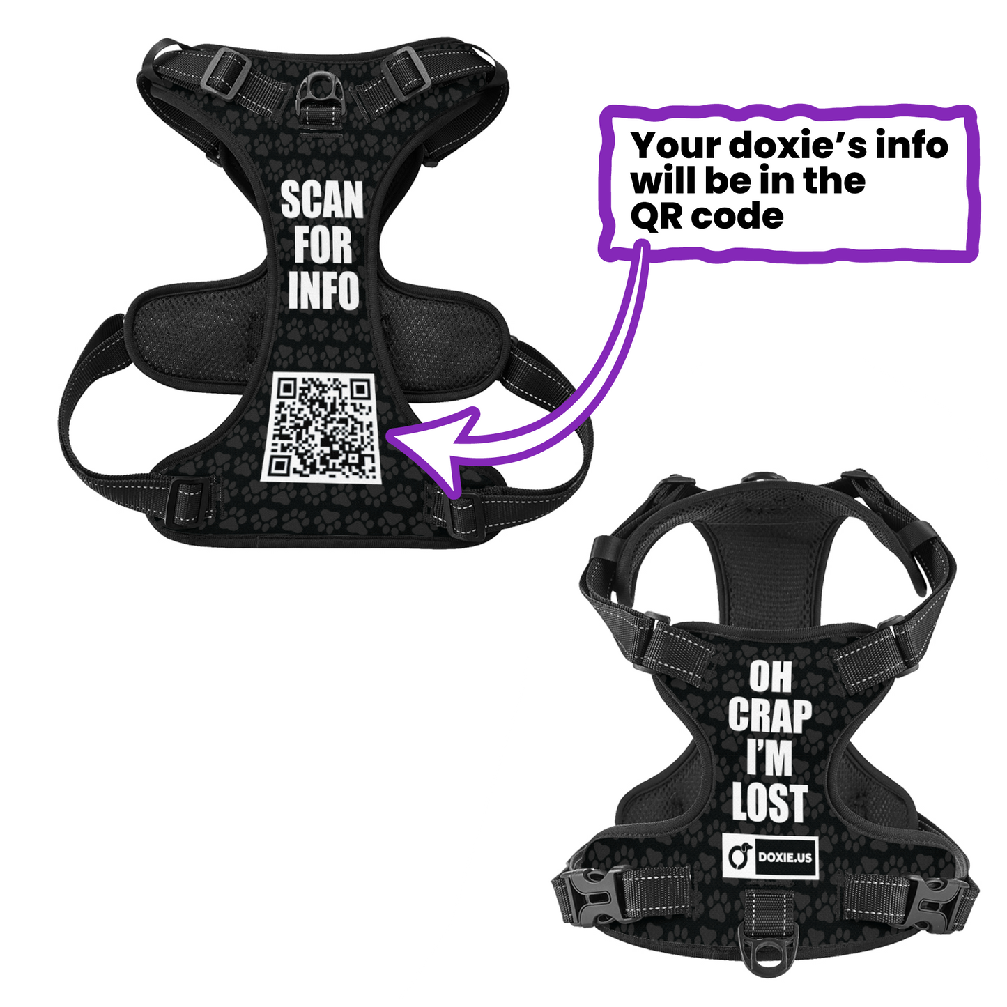 Cloud - Personalized No-Pull Dachshund Dog Harness
