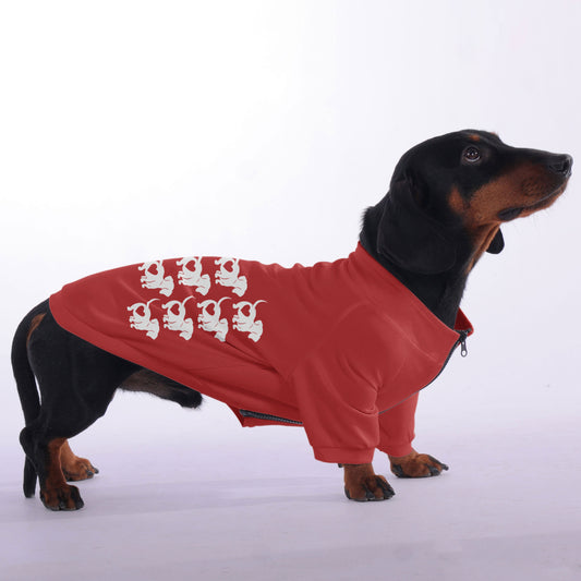 Tucker - zip-up hooded sweatshirt for dachshund