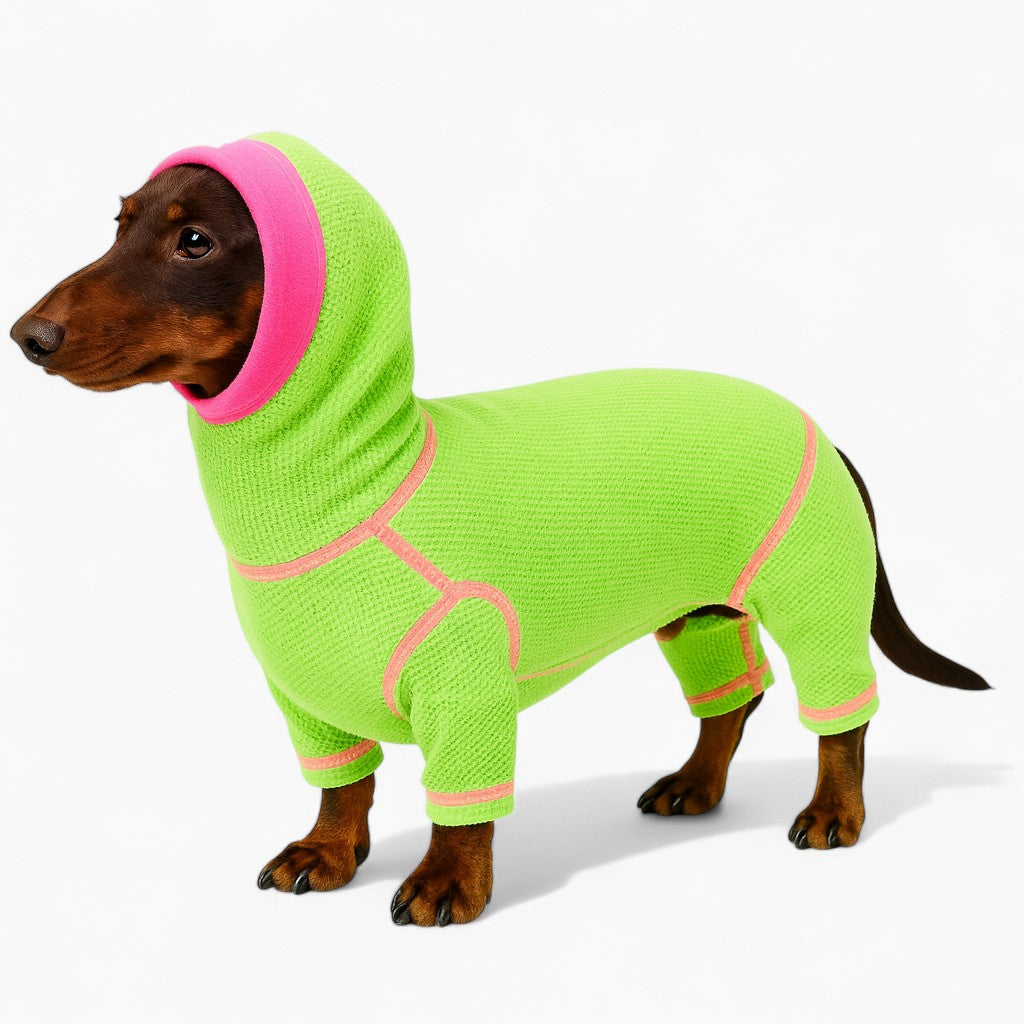 PawVibe Dachshund Pajama – Breathable 4-Legged Overall Dog Clothe