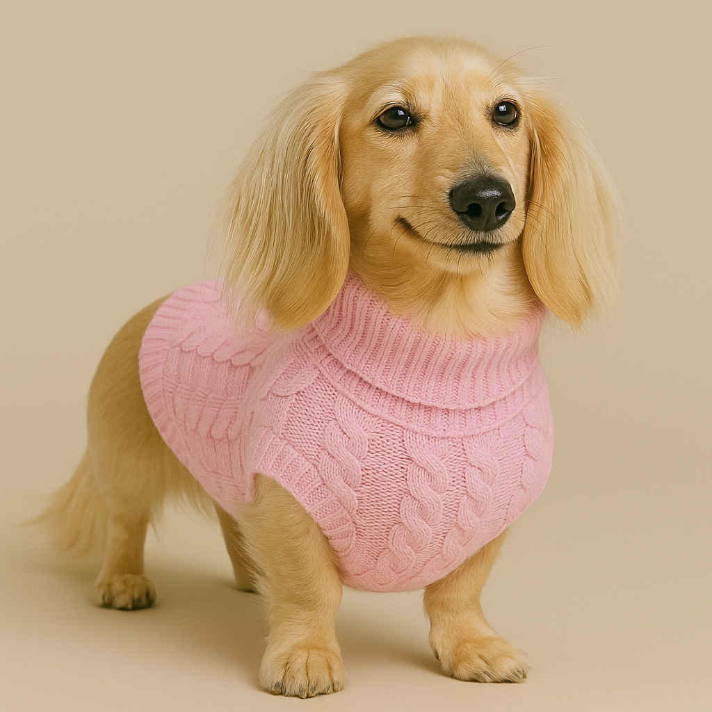 Suéter de invierno de punto Dachshund