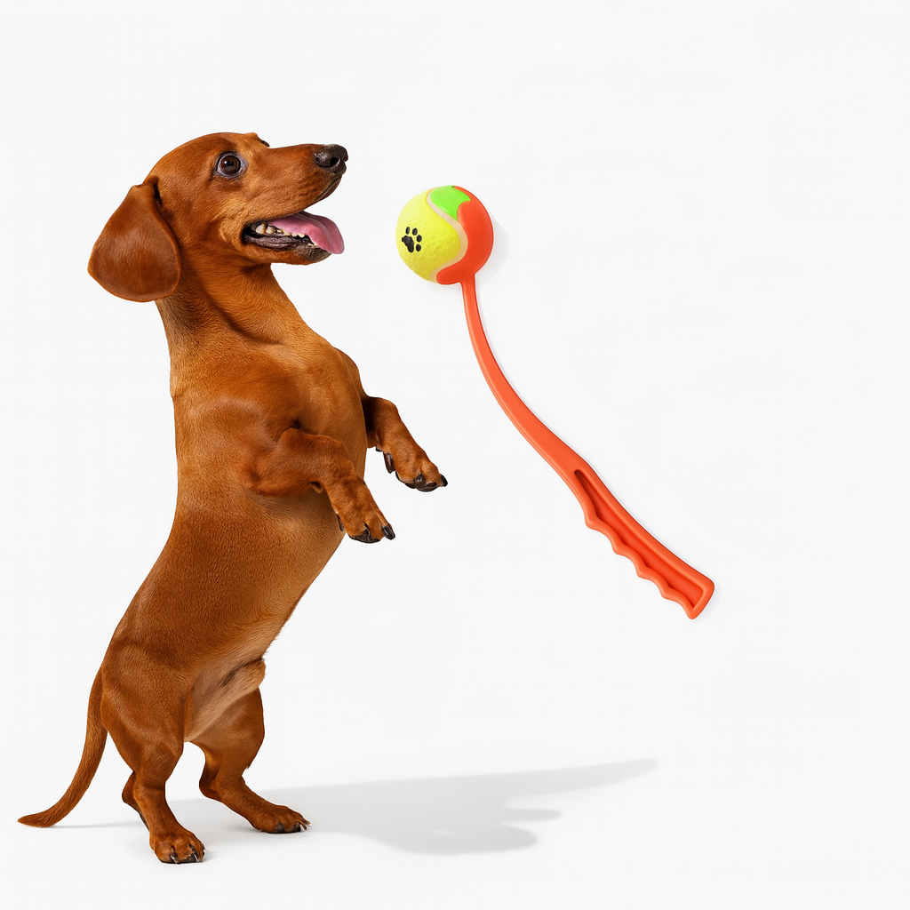 FetchPup Dachshund Ball Launcher – Throwing Stick Dog Toy