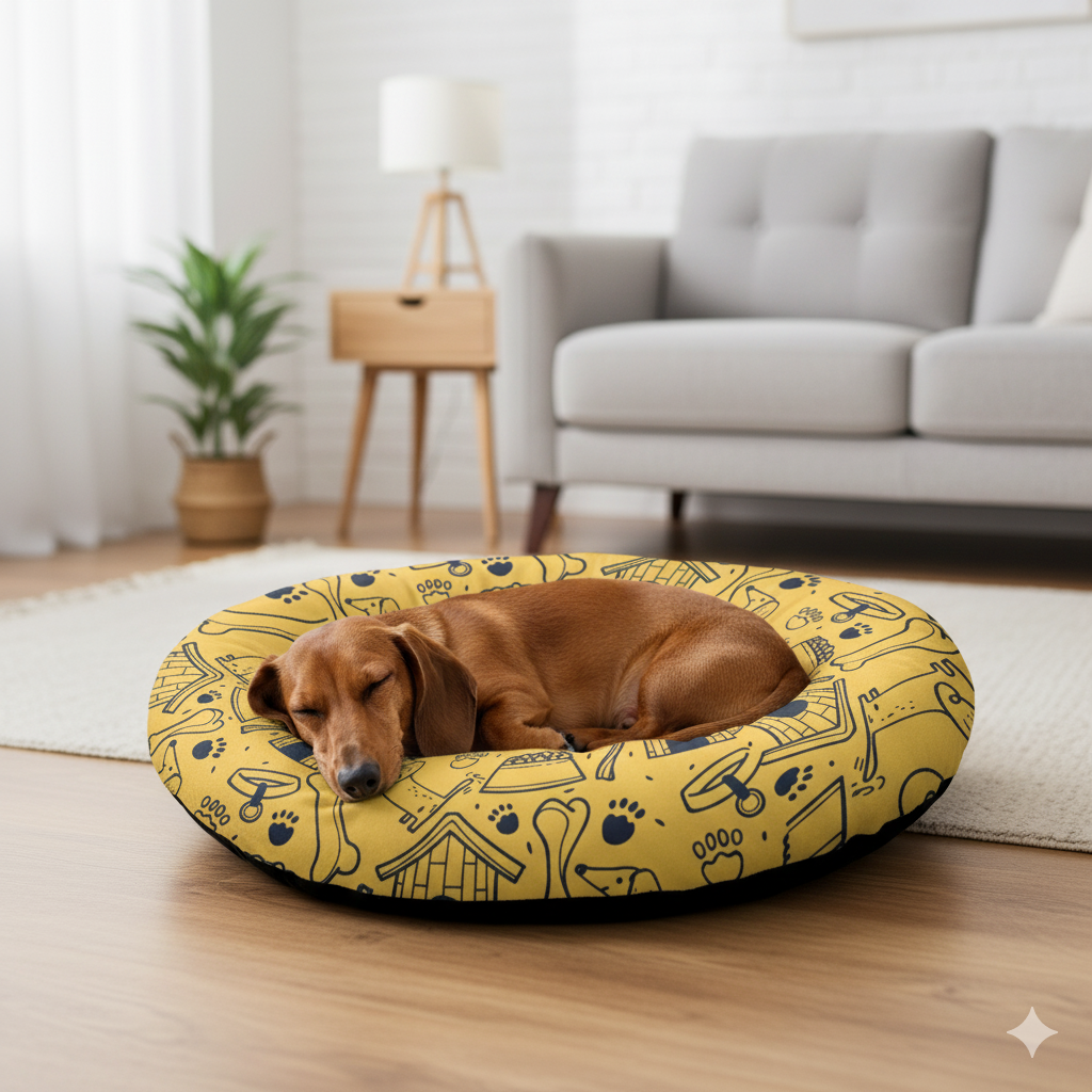 Nova - Cloud-Comfort Dachshund Bed | Anti-Anxiety Donut Bed for Dachshunds